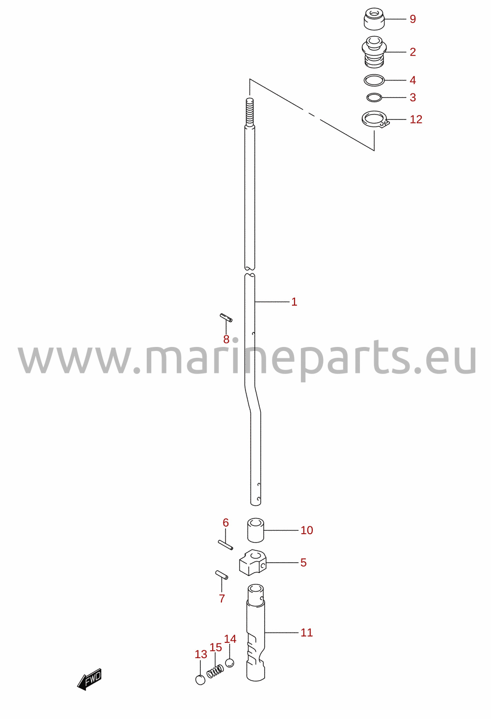 Koblingsstang (DF40A, DF40AST, DF50A)