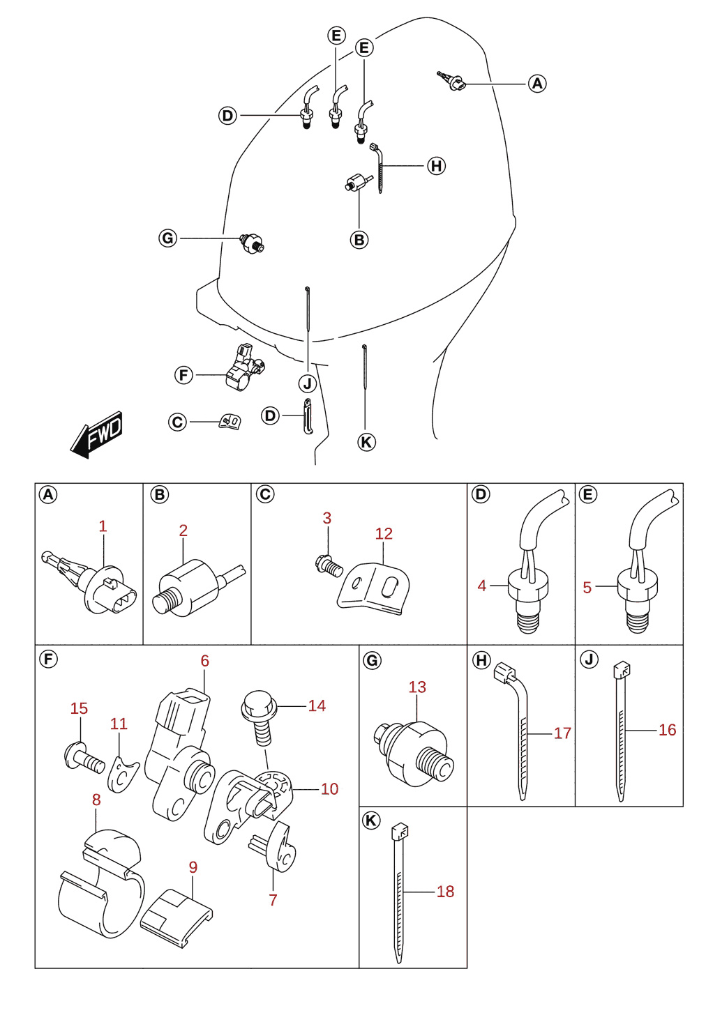 Sensor (DF300BMD, DF350AMD)