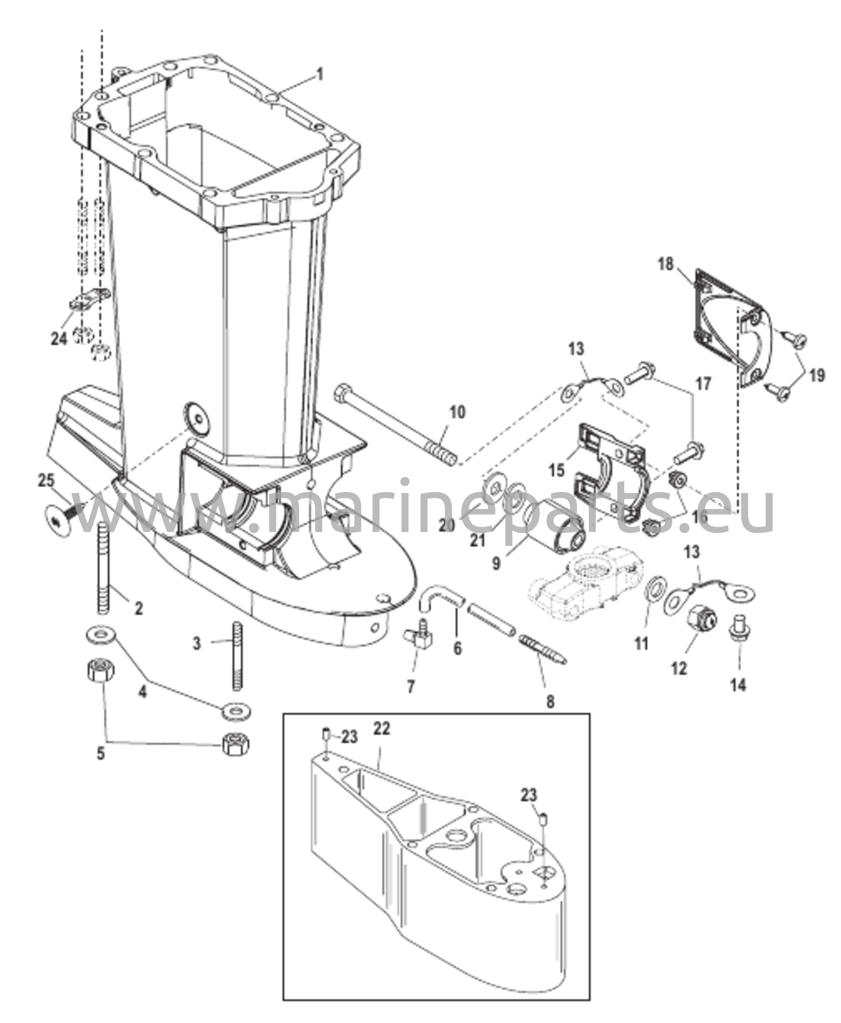 Voimansiirron kotelo (USA 0T801000 / BEL 0P268000 ja uudemmat)