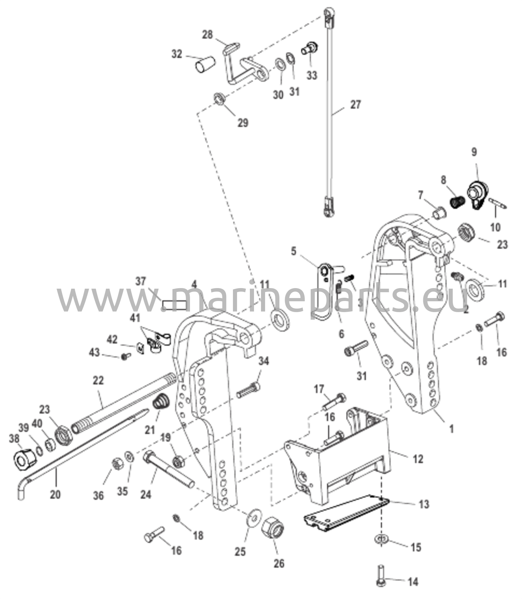 Peräpeilin kiinnike
