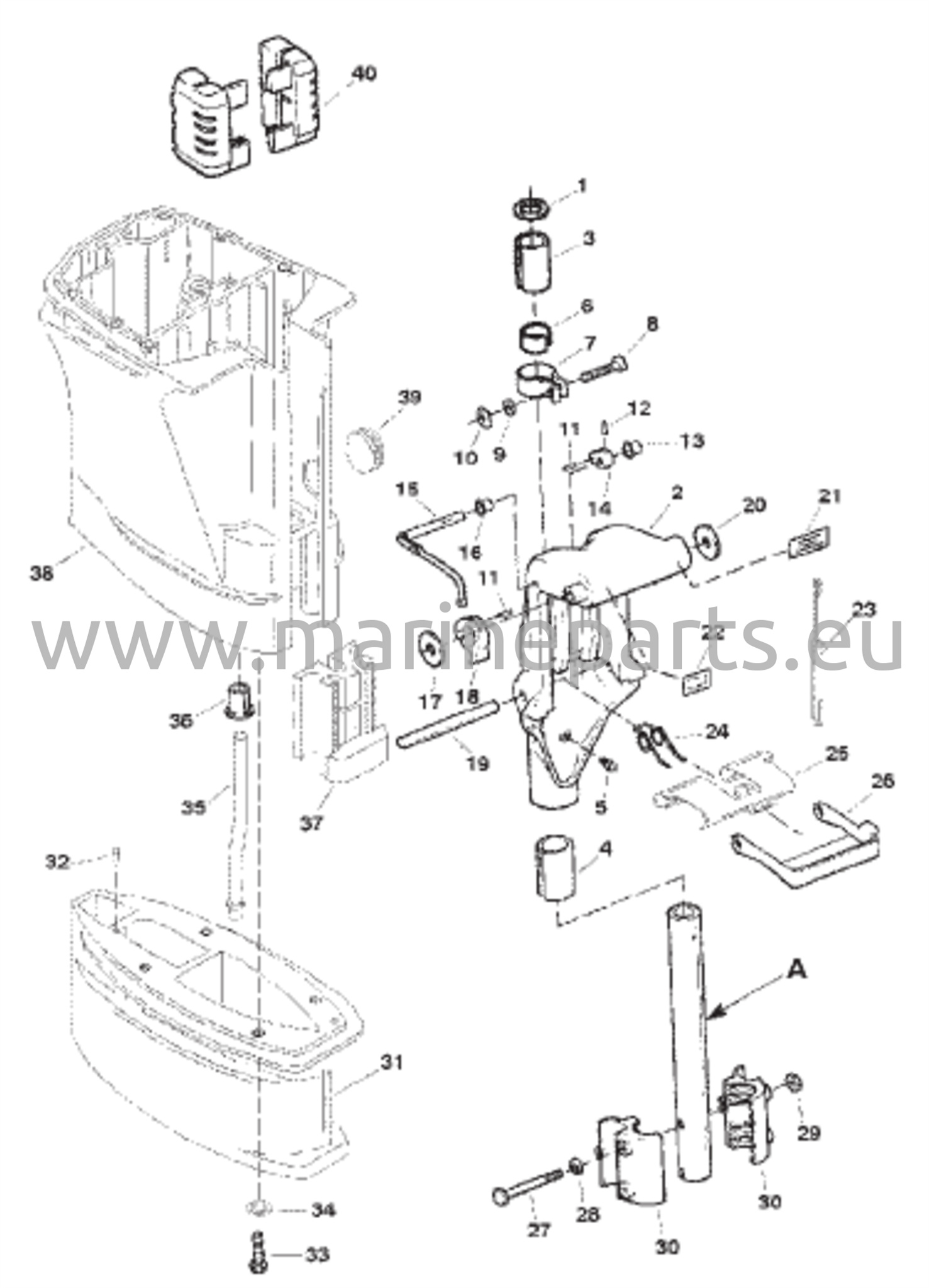 Swivel Bracket and Driveshaft Housing 