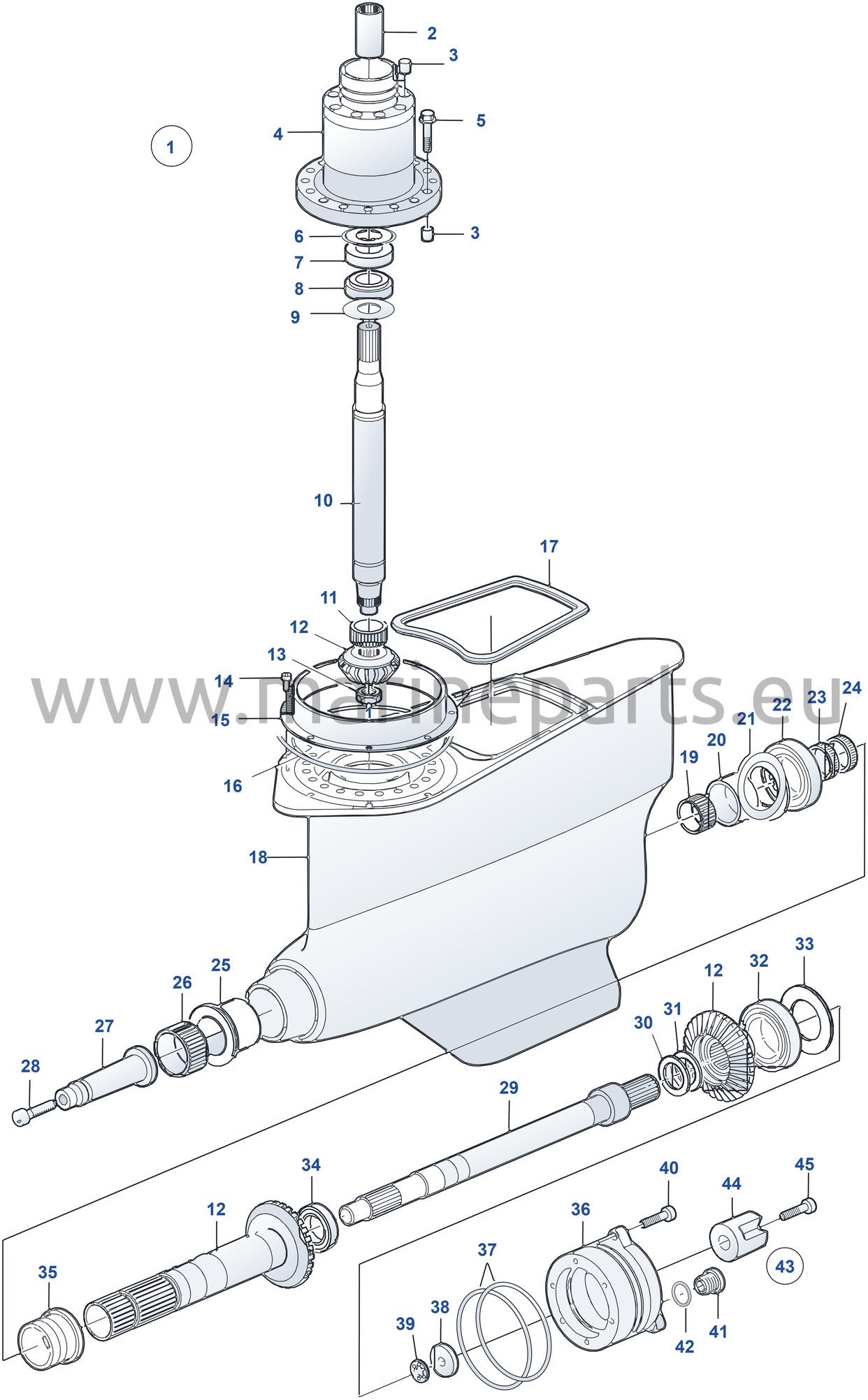 Lower Gear Unit. SN3194012078-