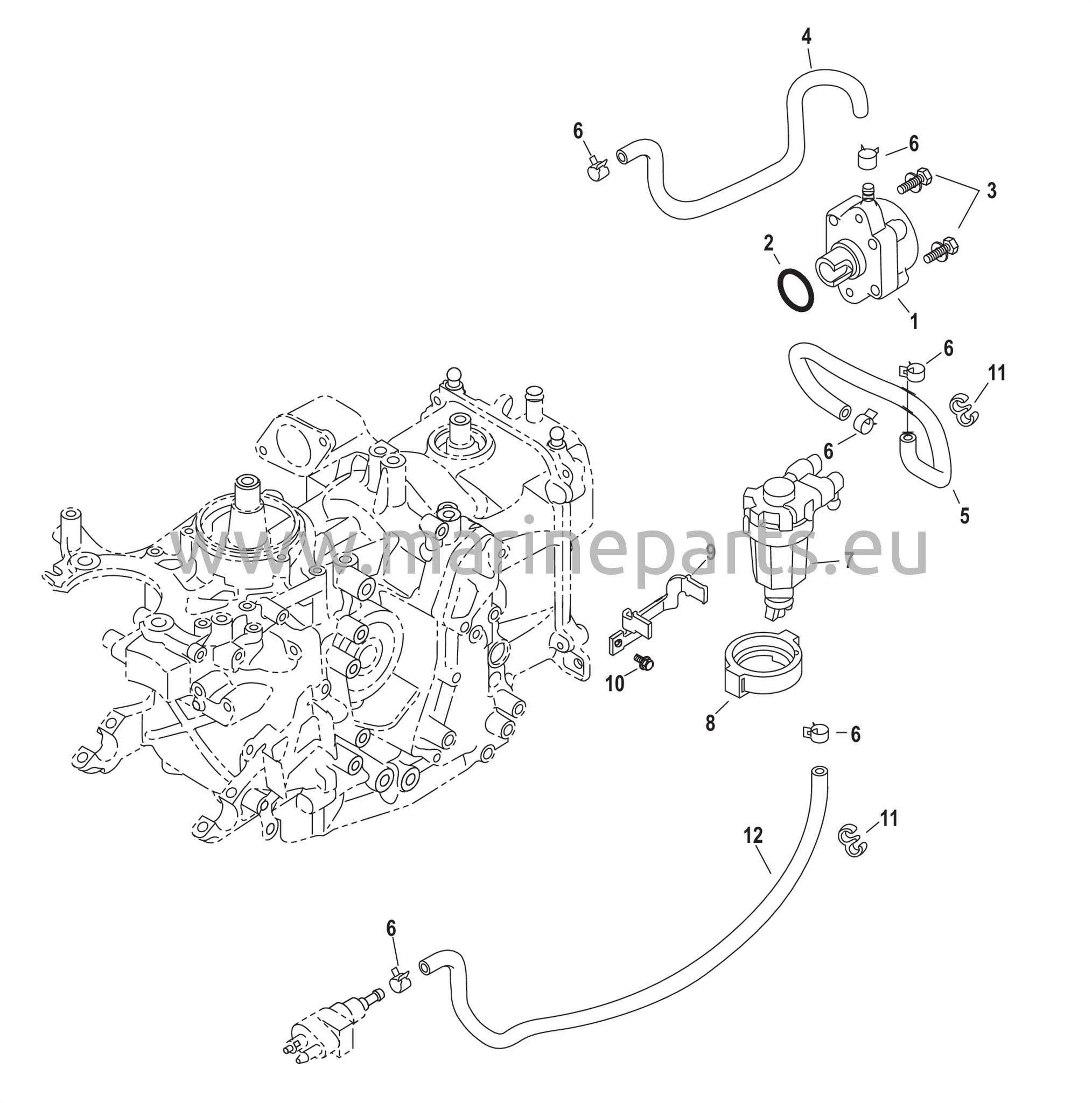 Polttoainepumppu ja -linjat, mekaaninen