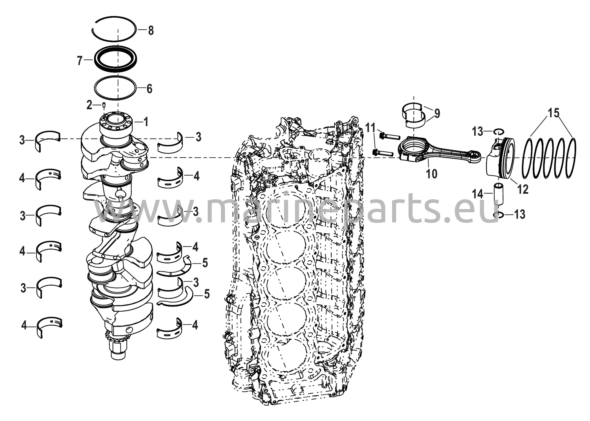 Kampiakseli, männät ja yhdysvarret