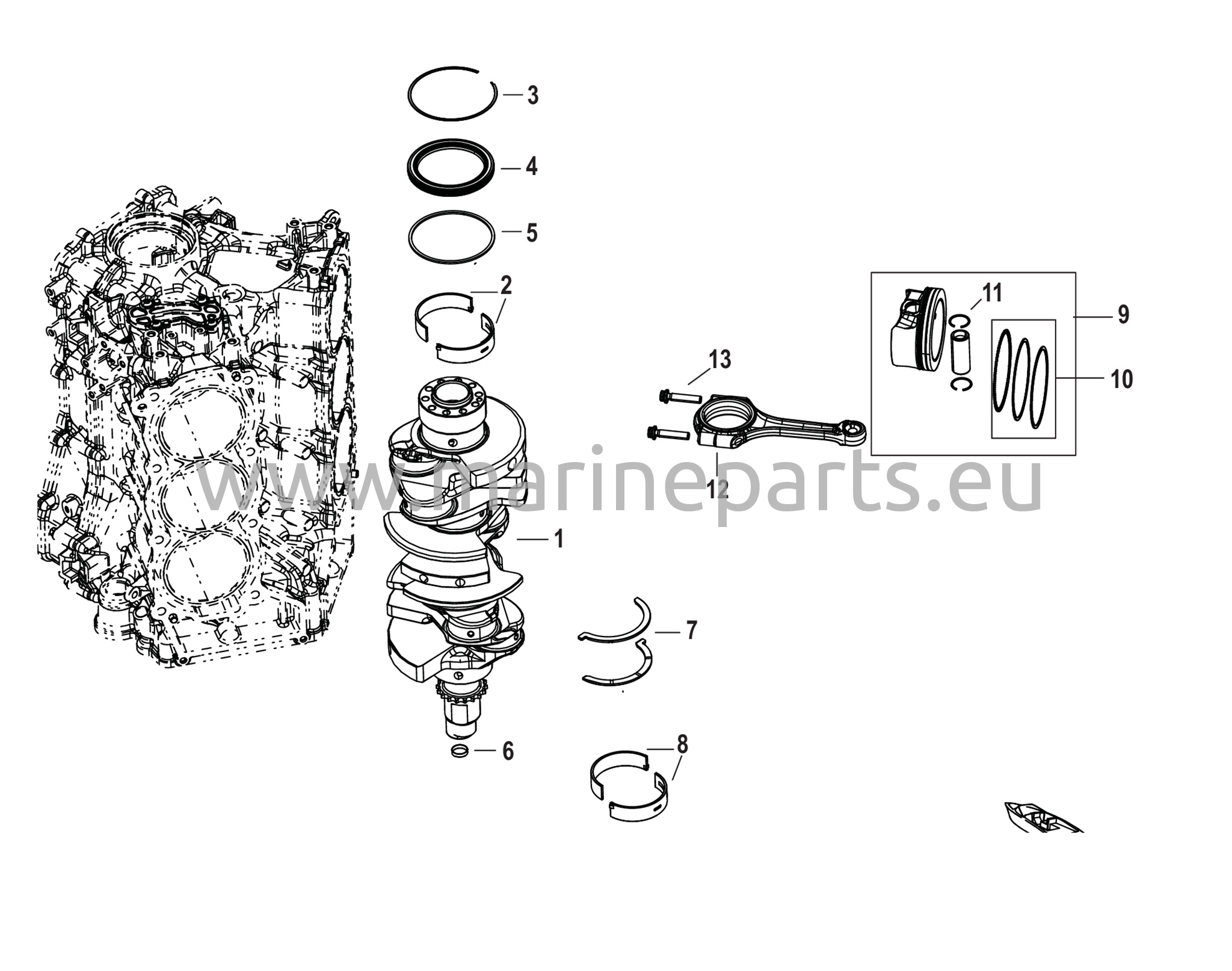 Kampiakseli, männät ja yhdysvarret