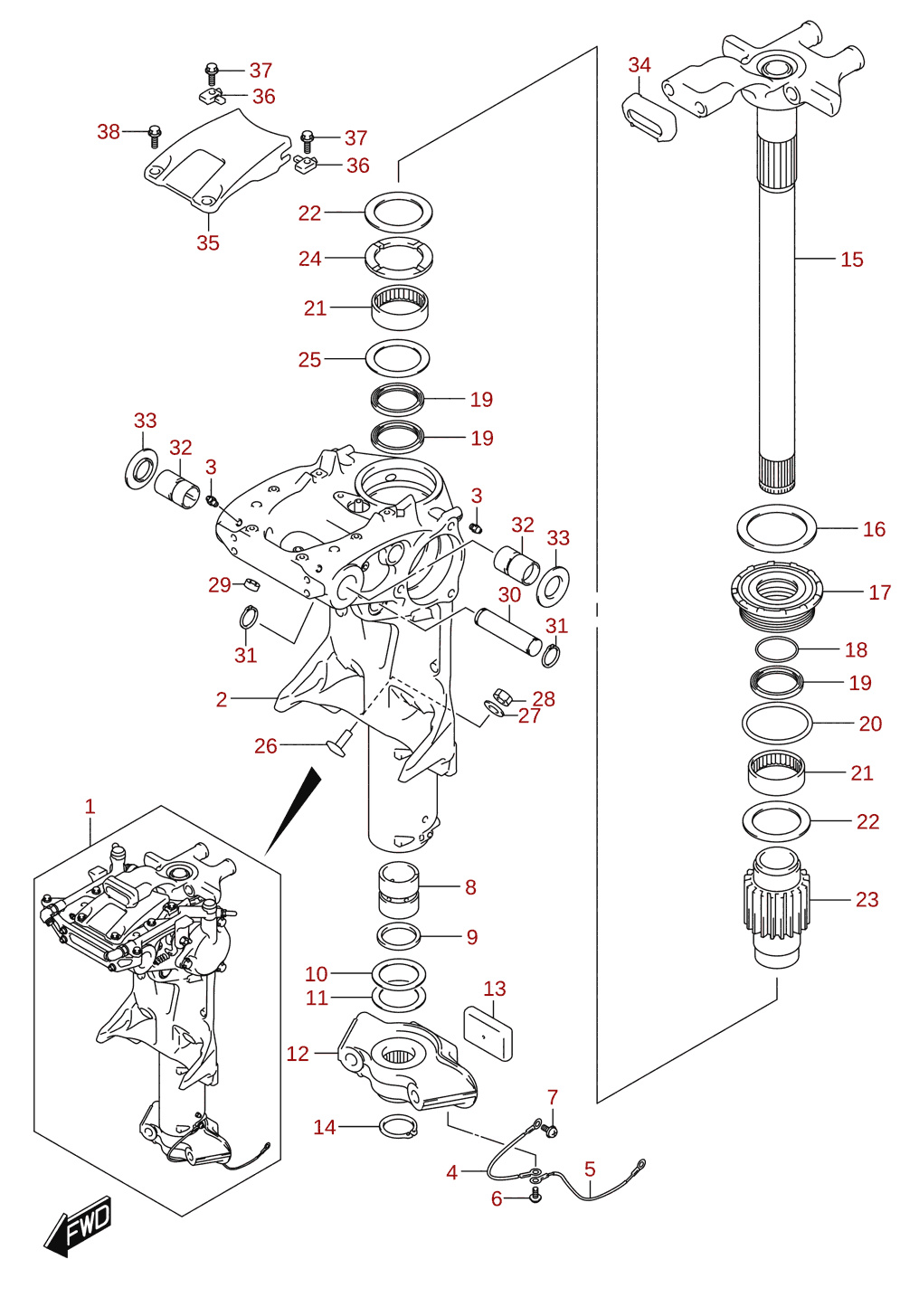 Drejebeslag (DF300BMD, DF350AMD)