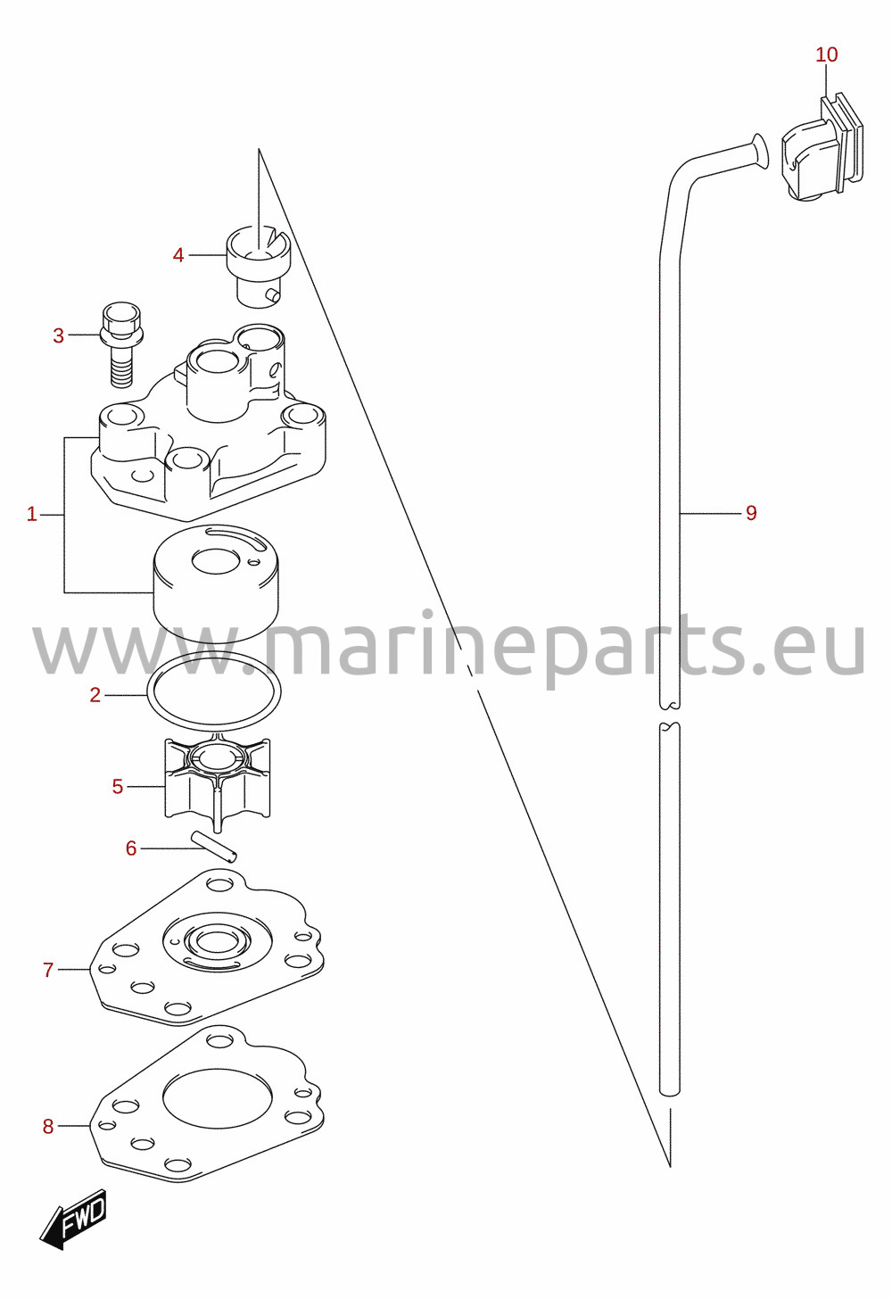 Water pump (S-transom)