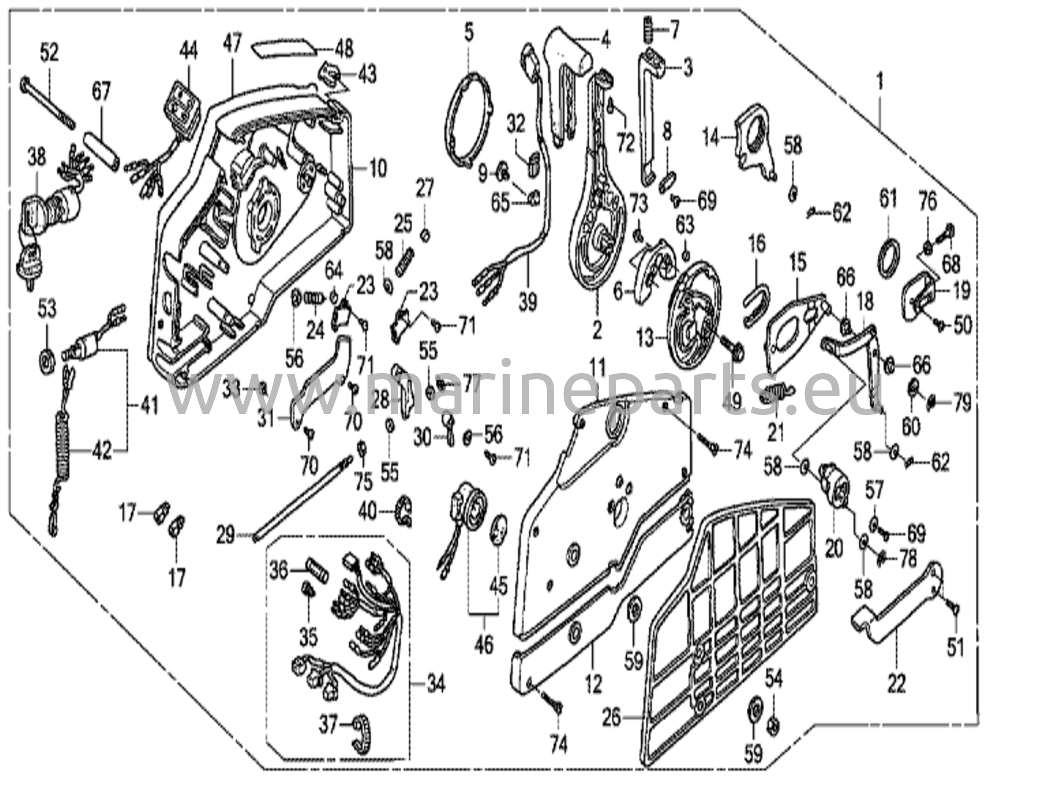 Kaukosäädin (hi-lex) (kahvan kansi = harmaa)