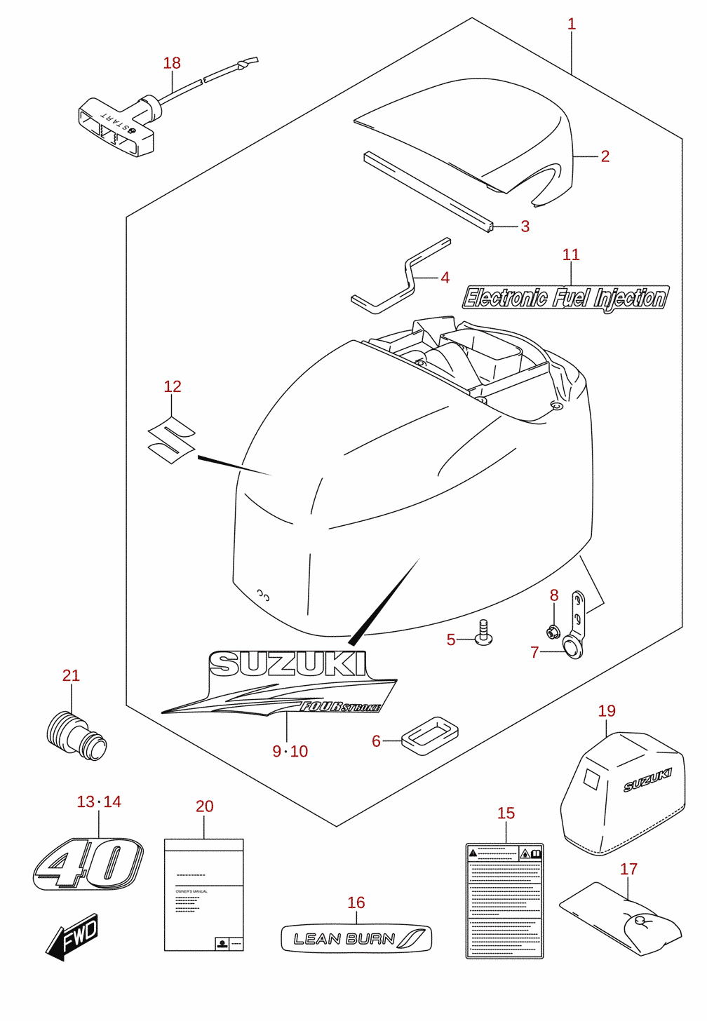 Engine cover (DF40A)