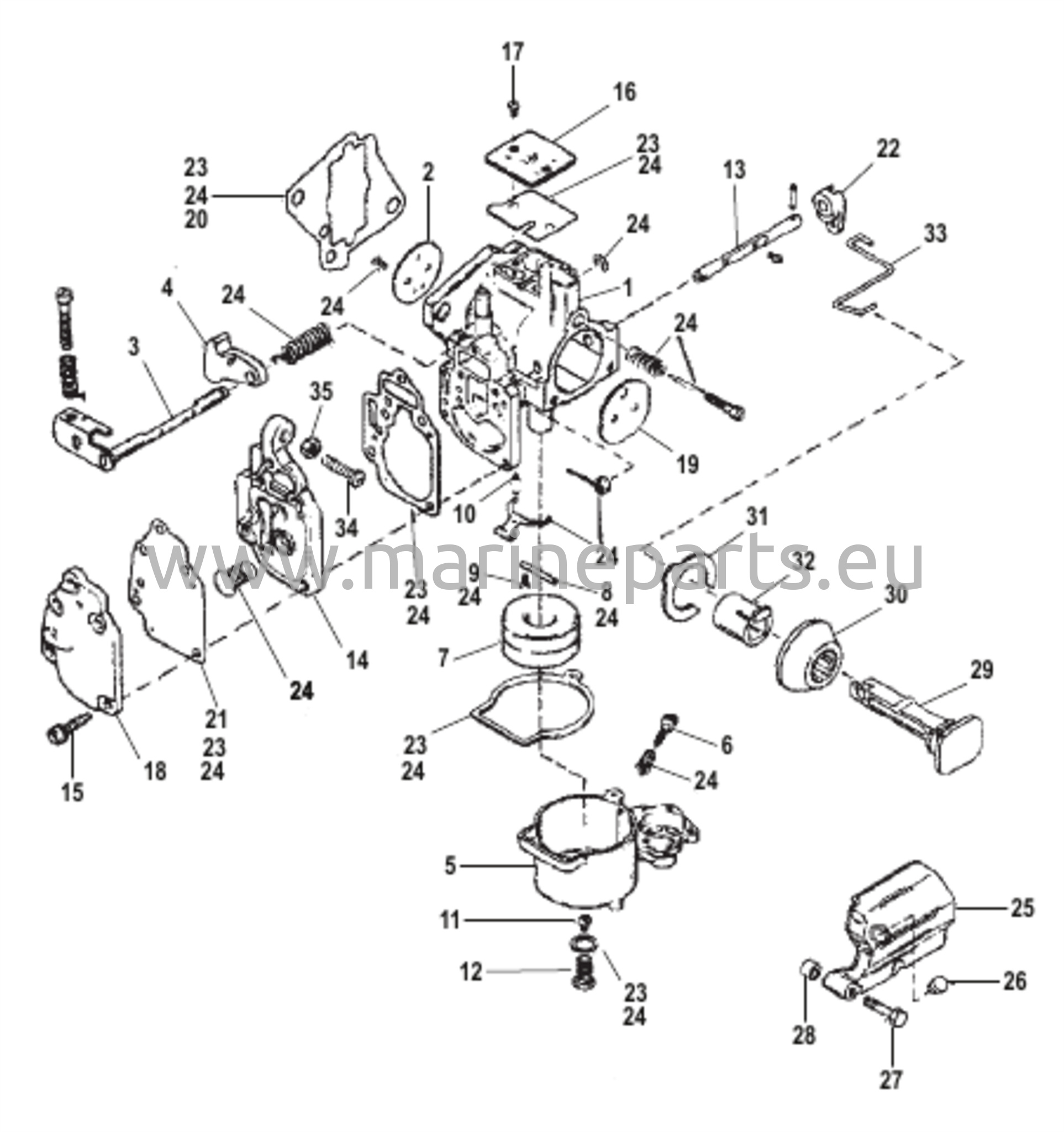 Carburetor (Seapro/Marathon 10 and 15) 