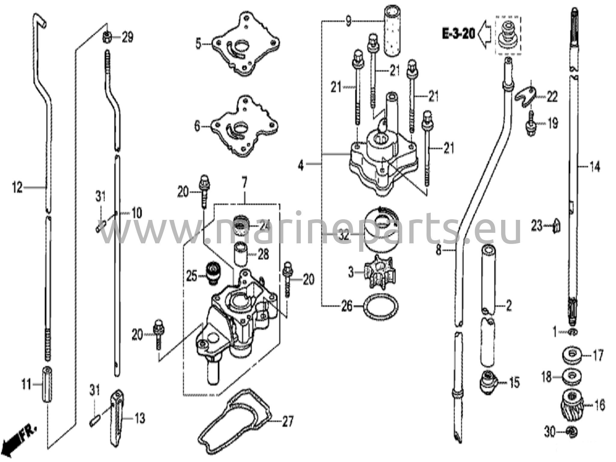 Water pump/vertical shaft (L, S size)