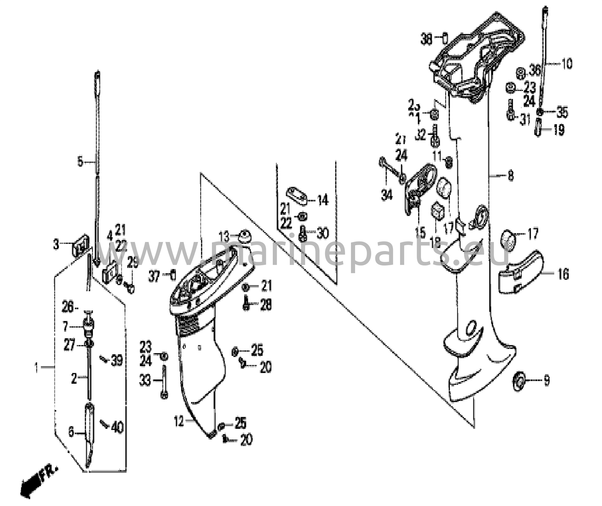 Gear case and drive shaft