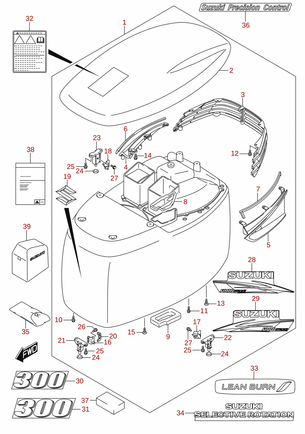Engine cover (DF300A)