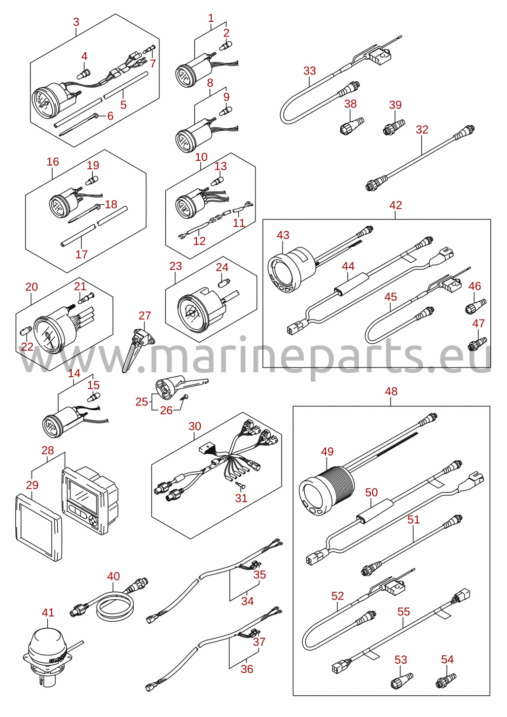 Instrument (DF40A, DF40AST, DF50A, DF60A) (tillval)