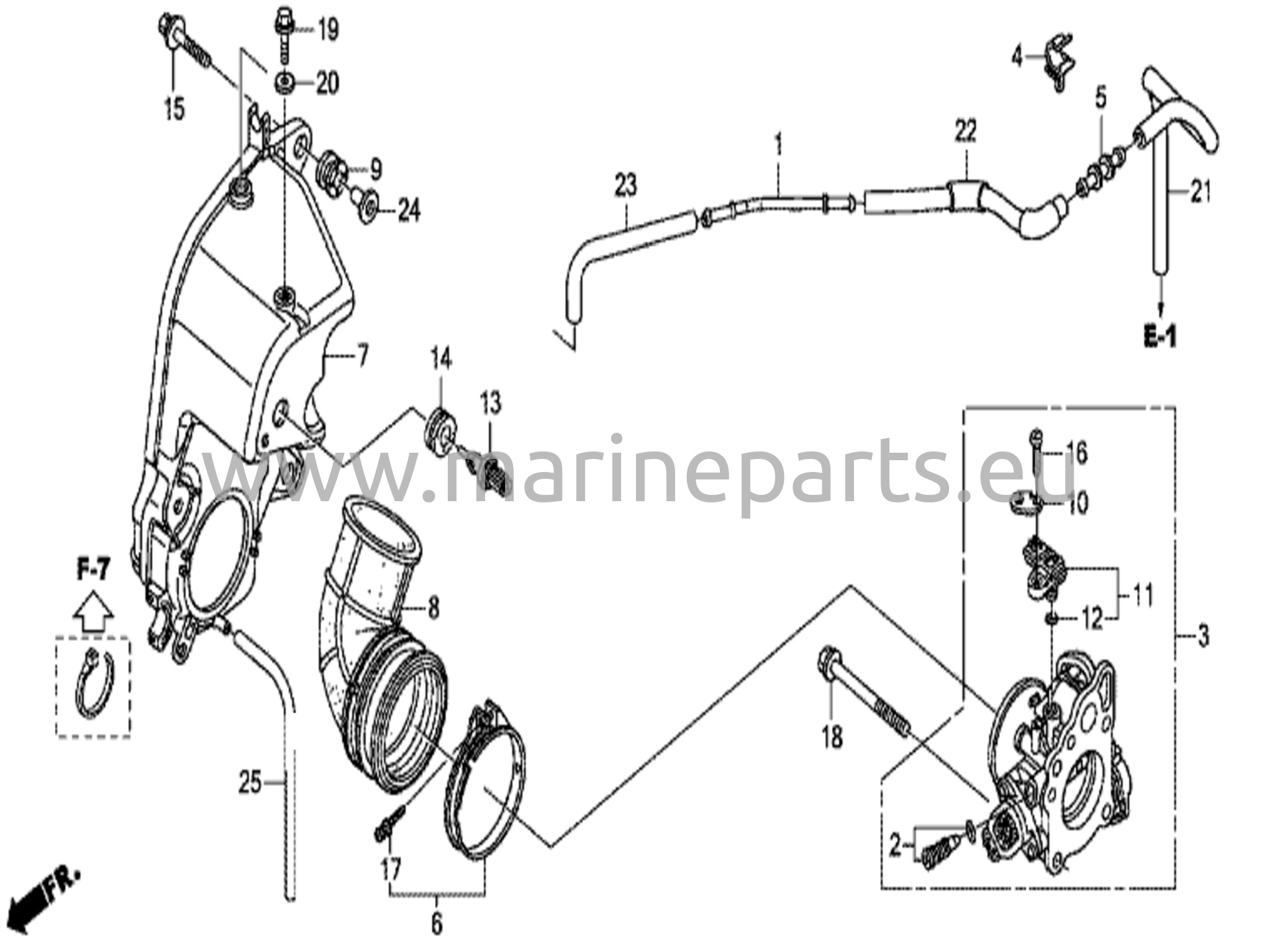 Äänieristinkotelo/kaasuläpän kotelo