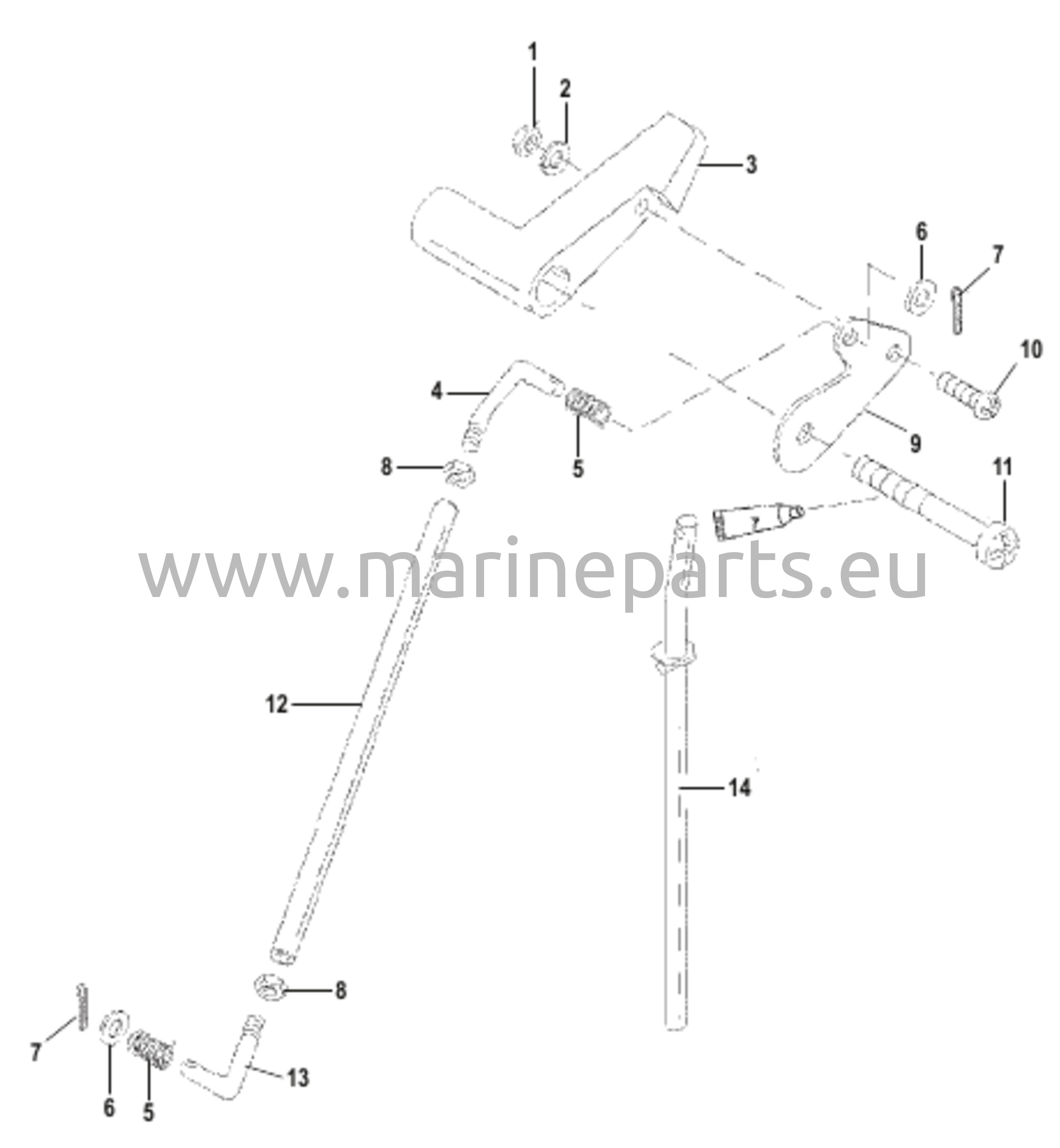 Suuttimen vipuyhteys