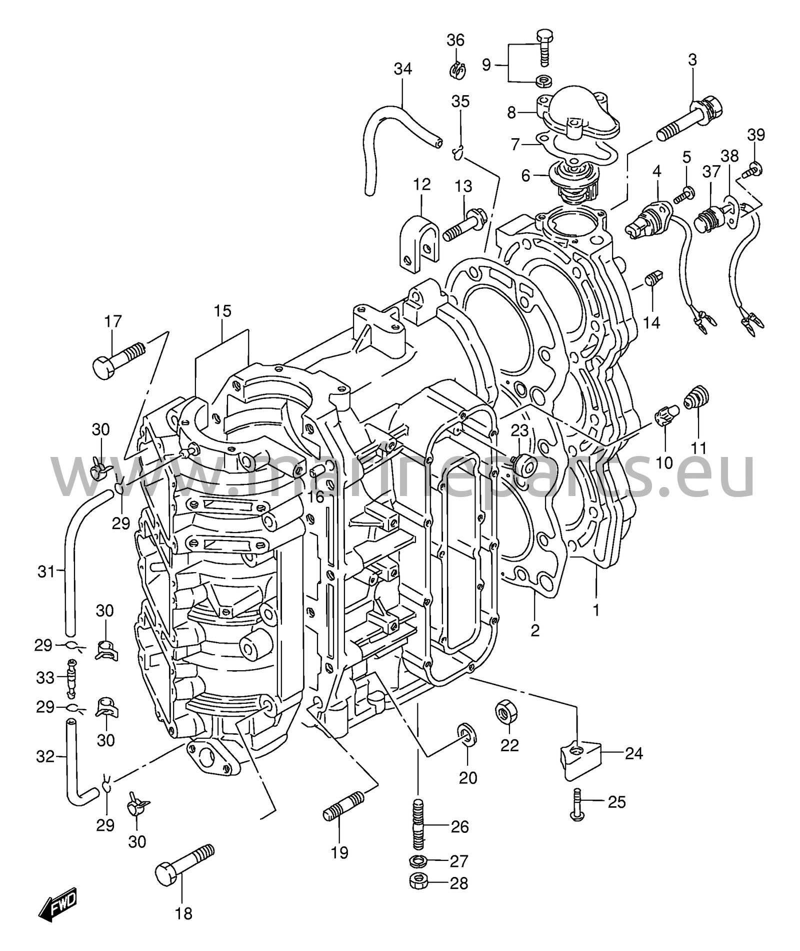 Cylinder (DT75TC, DT85MQ, DT85QH, DT85TC, DT85WT)