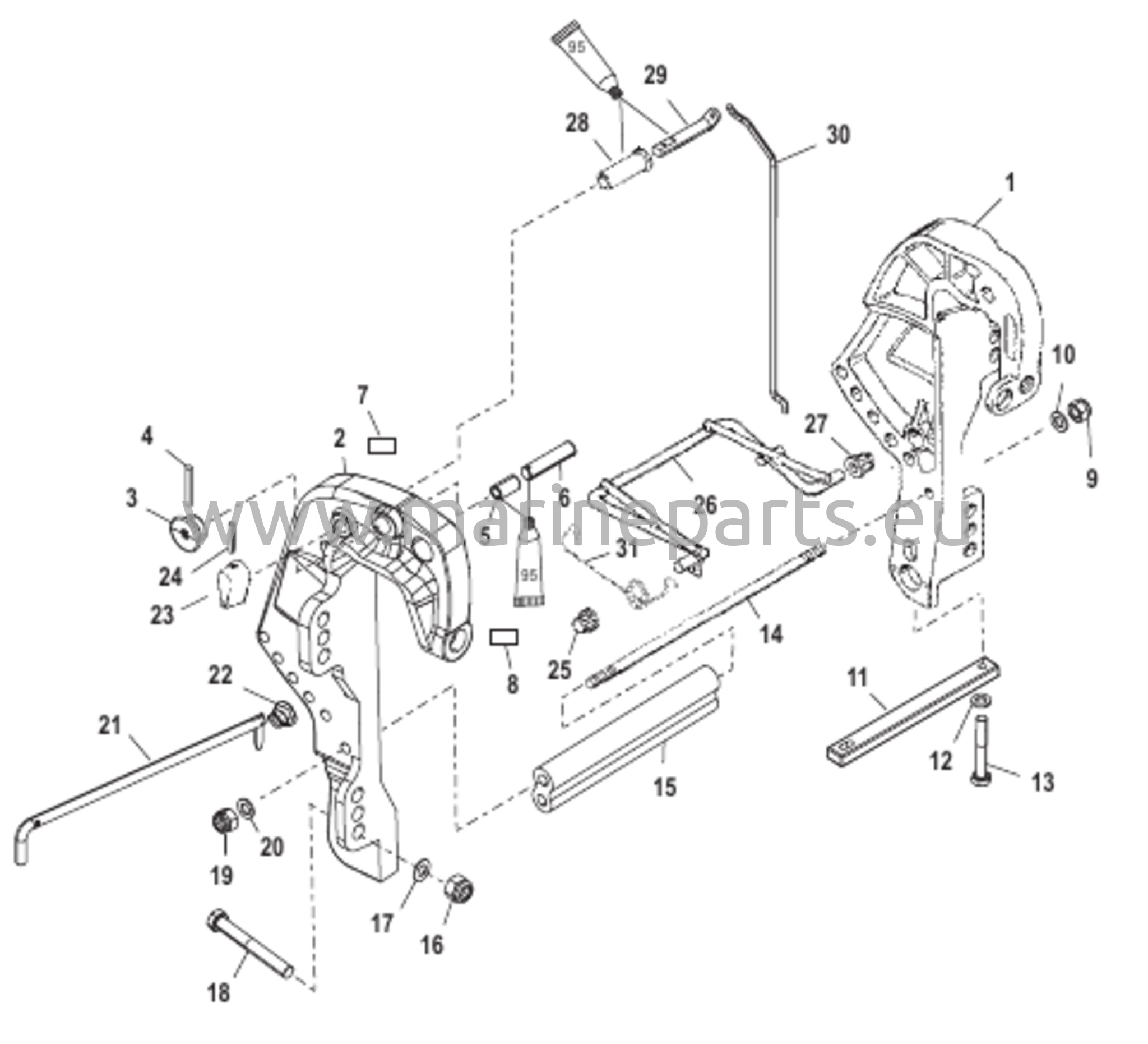 Klambrikinnitus kaugjuhtimispuldile