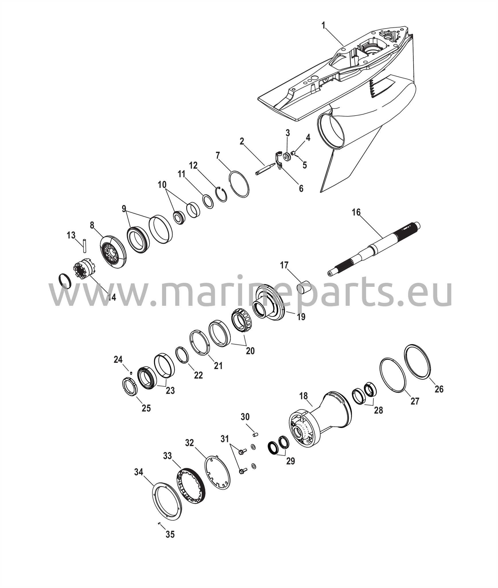 Vastakiertoinen, 5,44 Torpedo, Design-II, kartiomainen etulaakeri