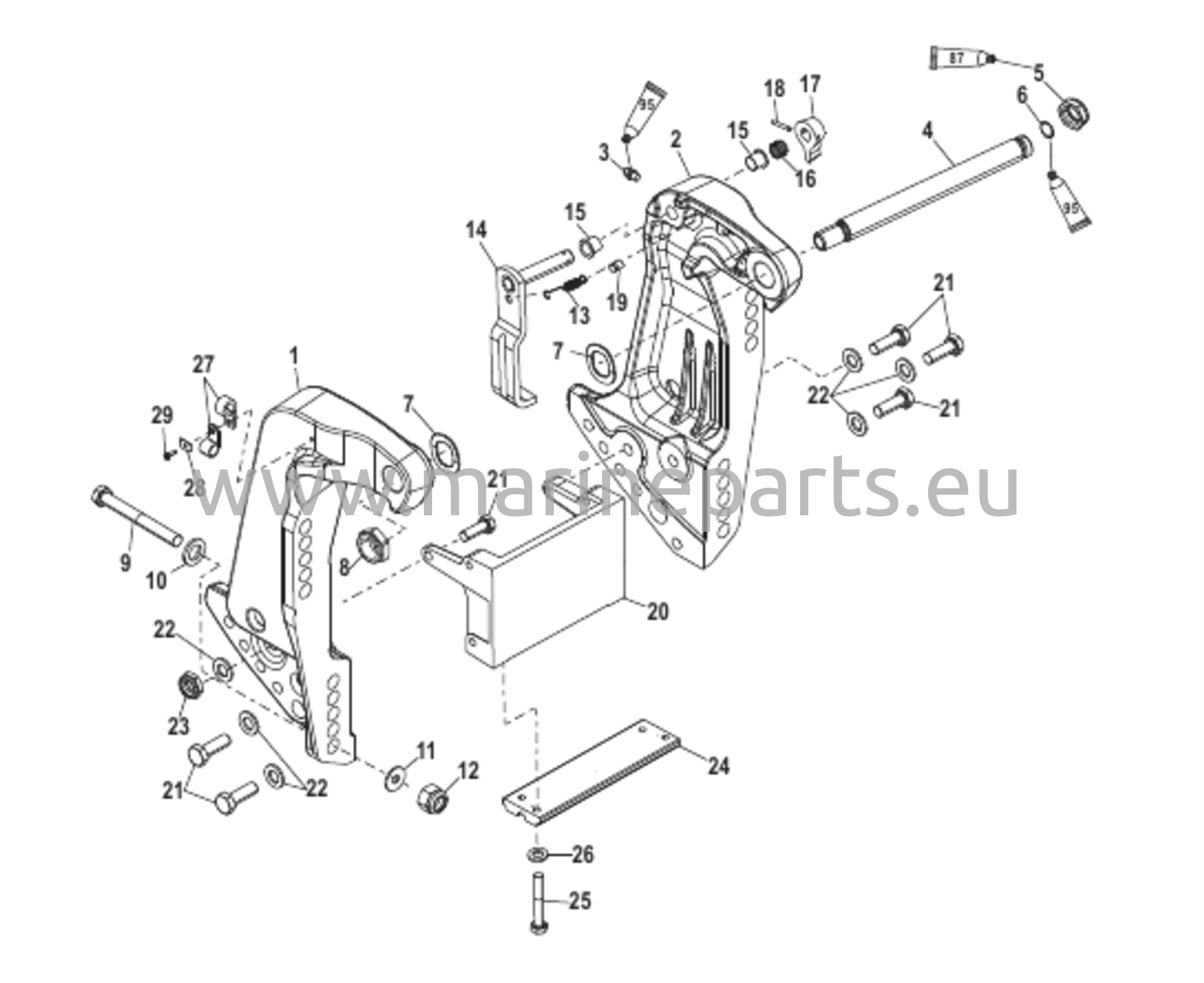 Peräpeilin kiinnike