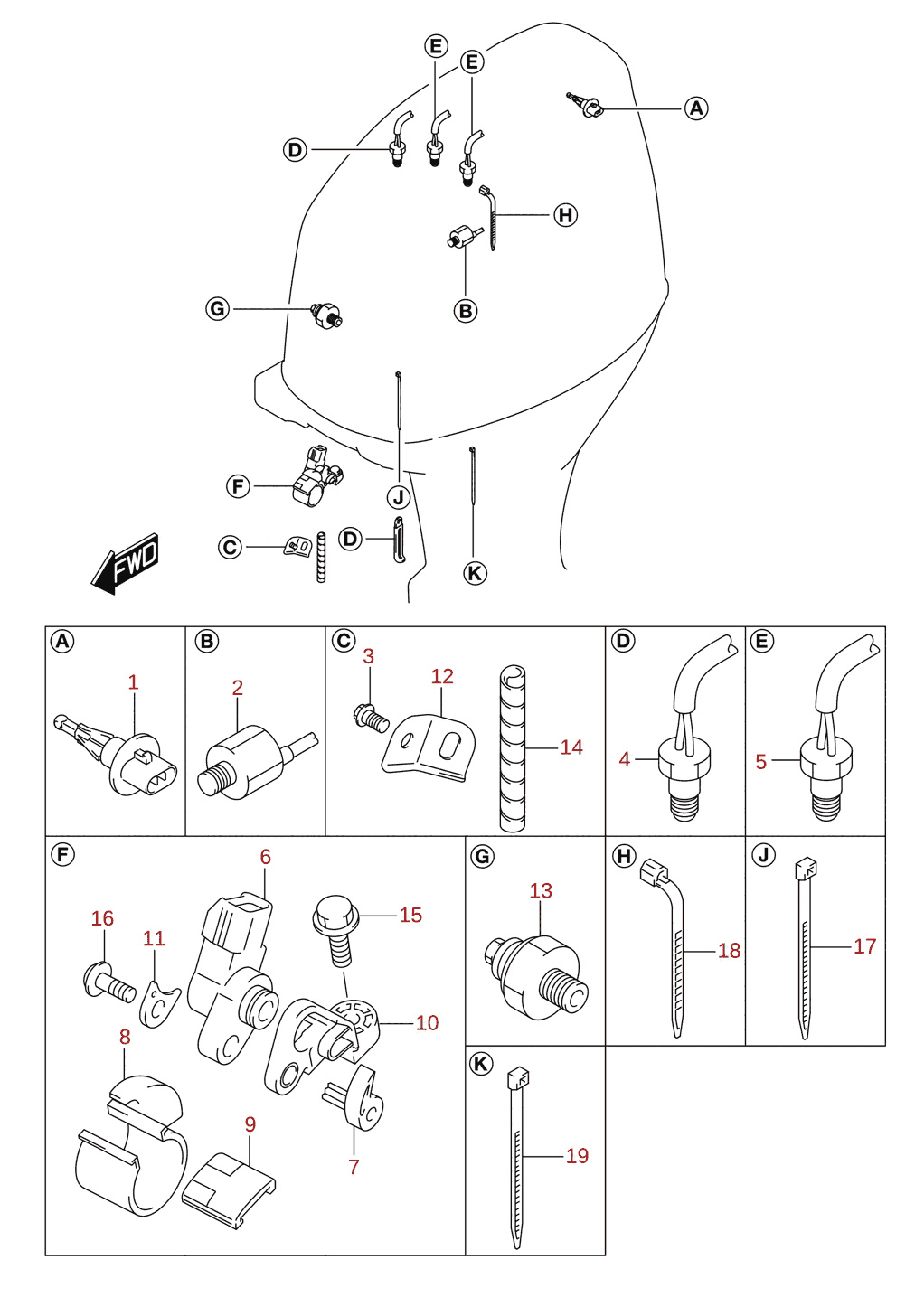 Sensor (DF300BMD, DF350AMD)