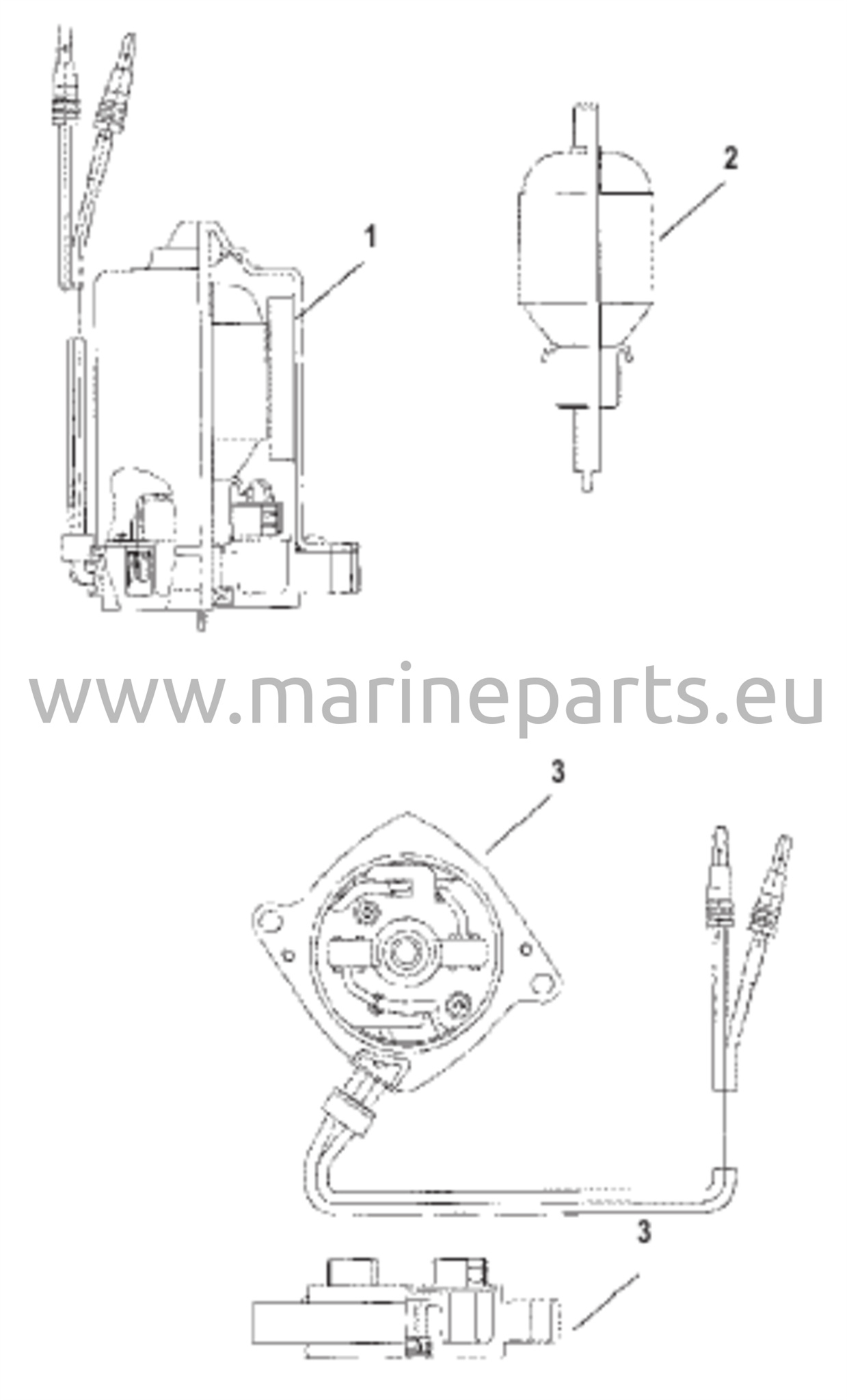 Power Trim Motor (Removable Pump Housing) 