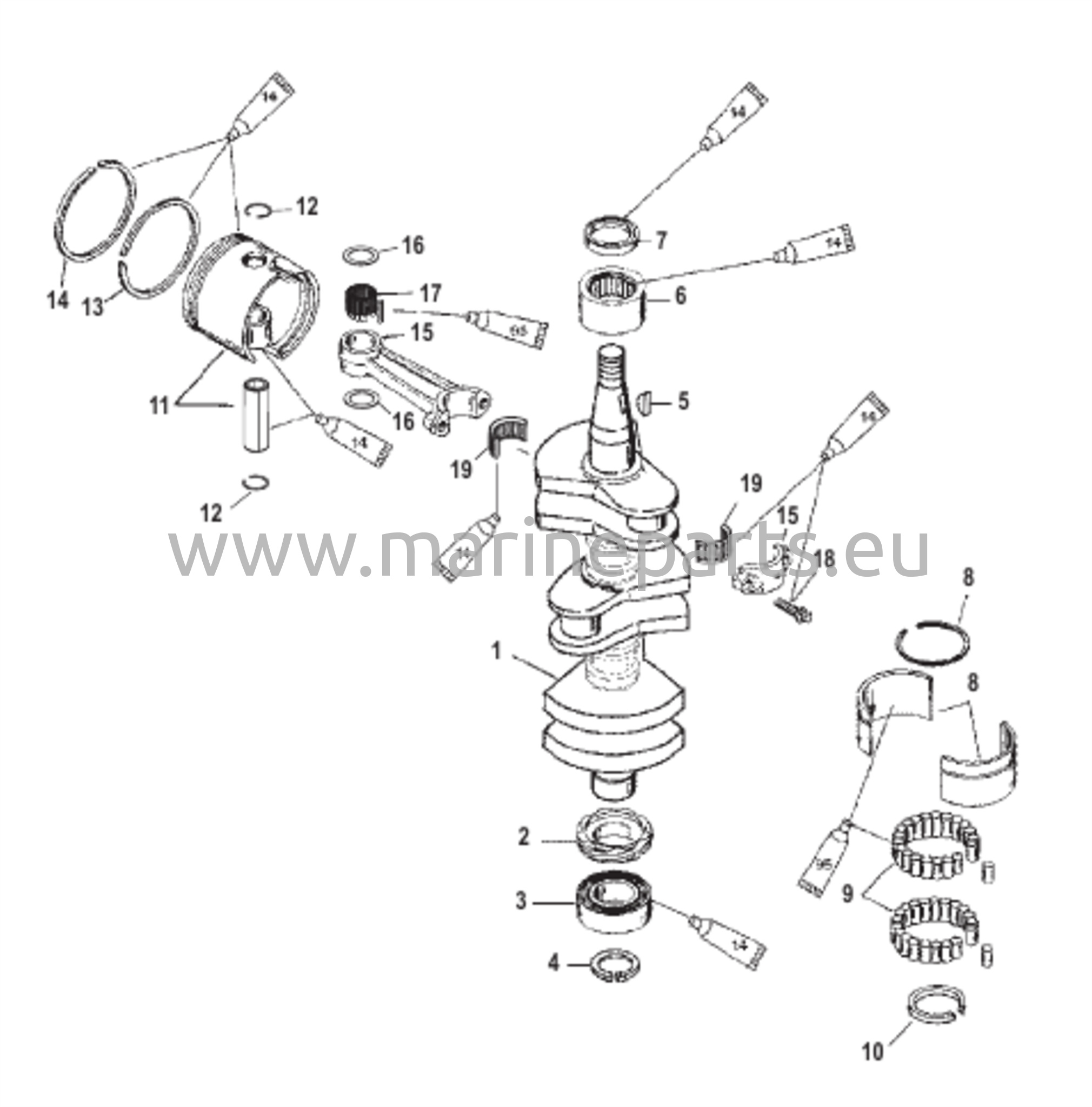 Kampiakseli, männät ja kiertokanget