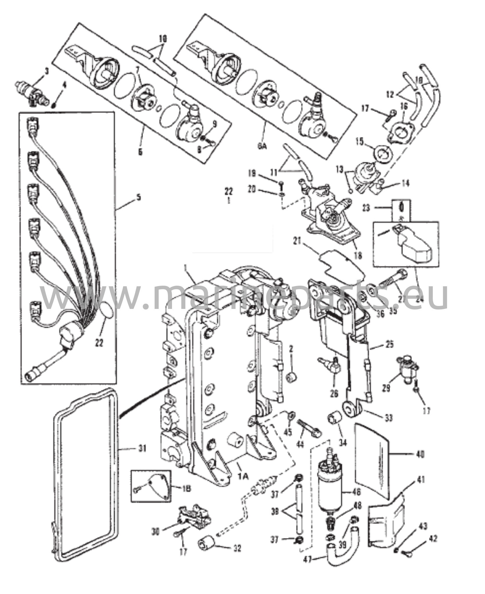 Polttoaineen hallintajärjestelmä (osien erittely)