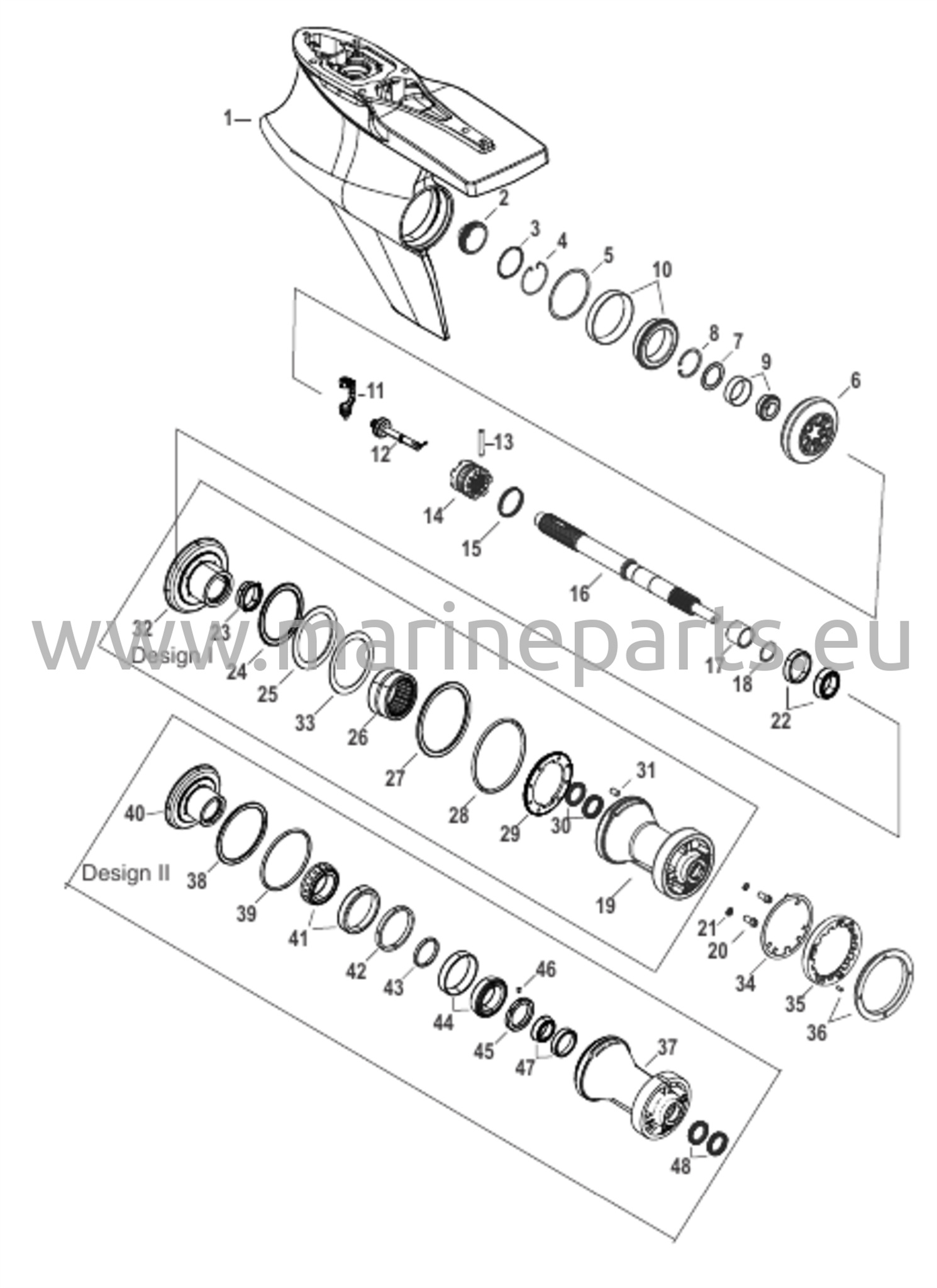 Vaihteiston kotelo, potkuriakseli – vakiorotaatio, Sport Master, 1.60