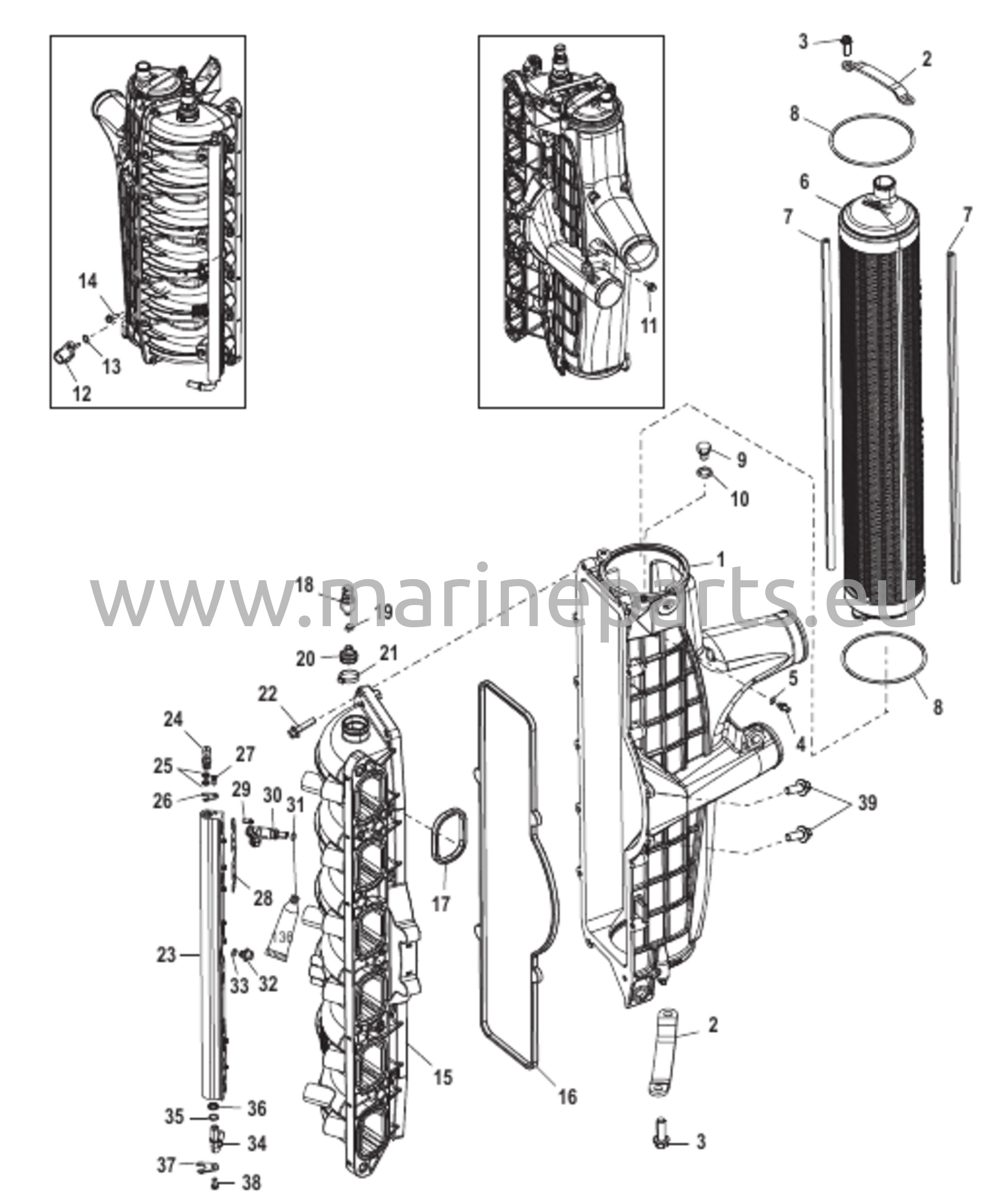 Latausjäähdytin/imusarja