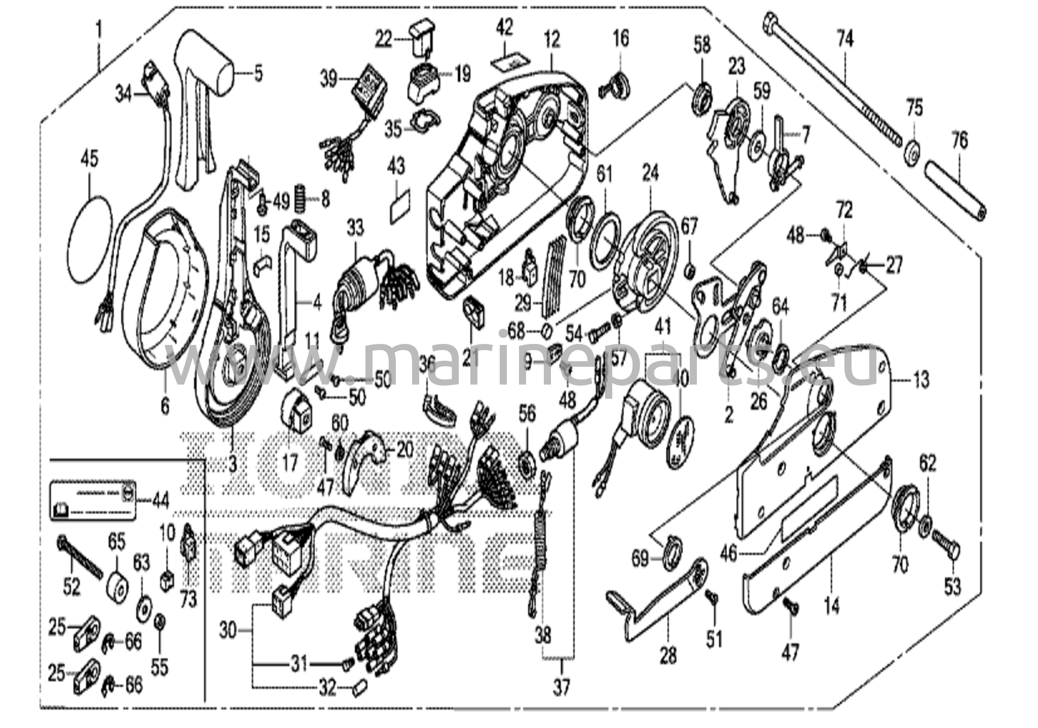 Kaukosäädin (nhk mec) (kahvan suojus = kromi)