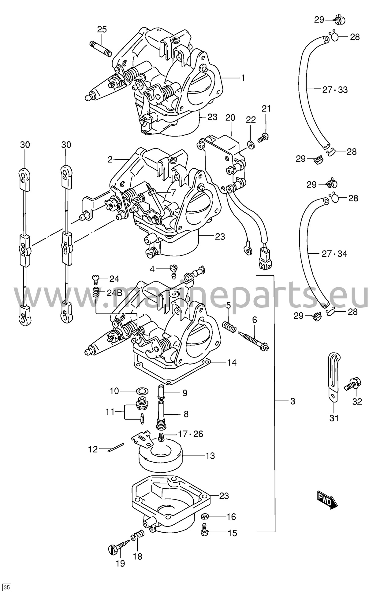 Karburator (DT75TC, DT75WT, DT85WT)