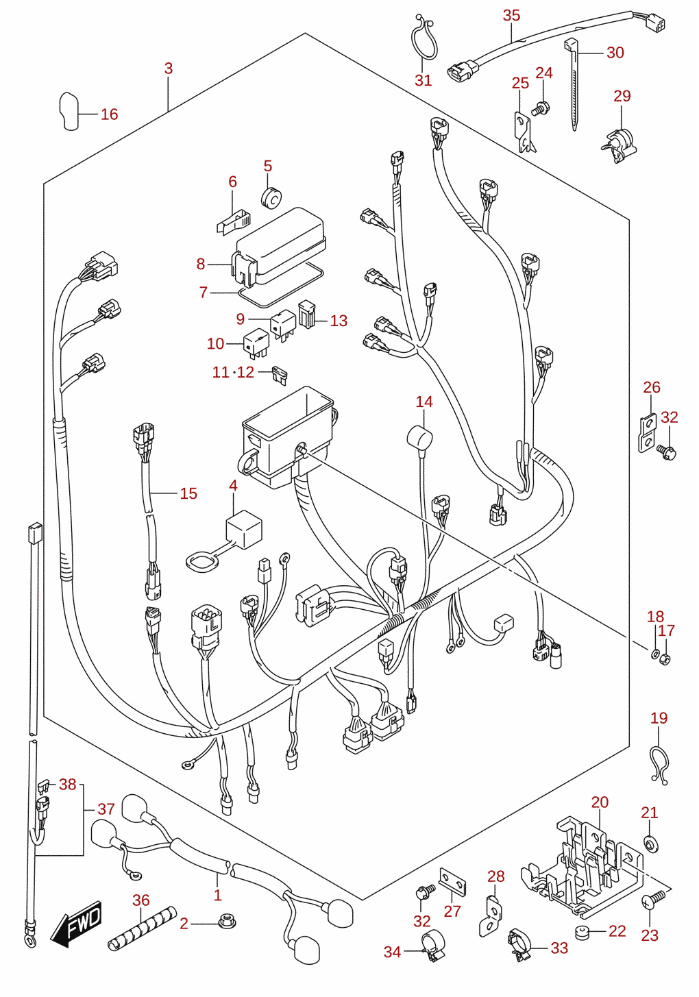Kabelstam (DF100B) 1/2