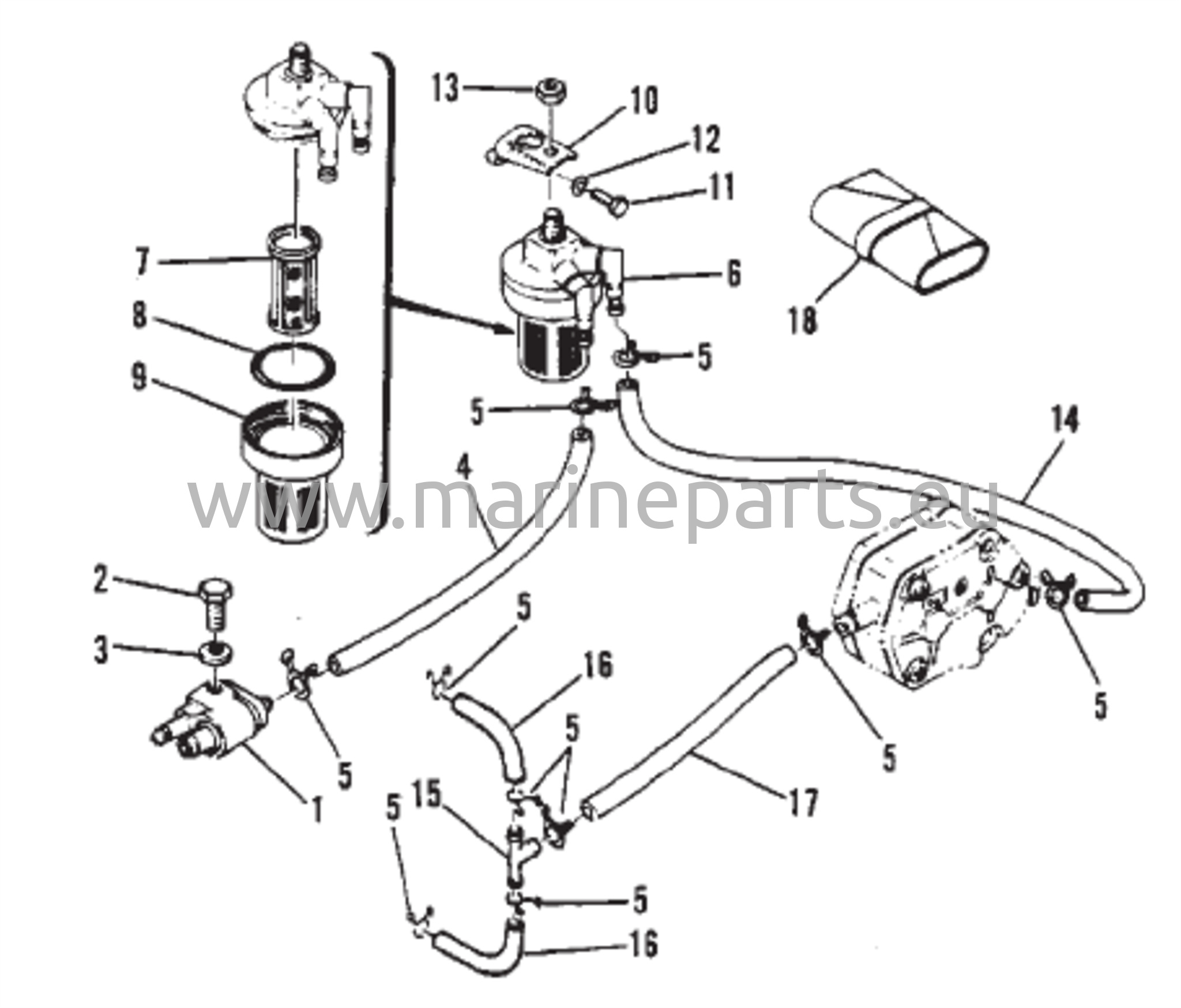 Polttoaineputket ja suodatin