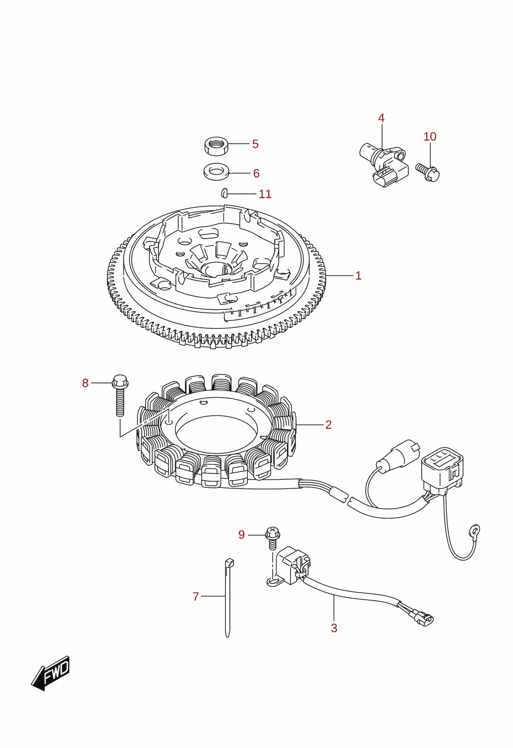 Magnet / generator (E-starter)