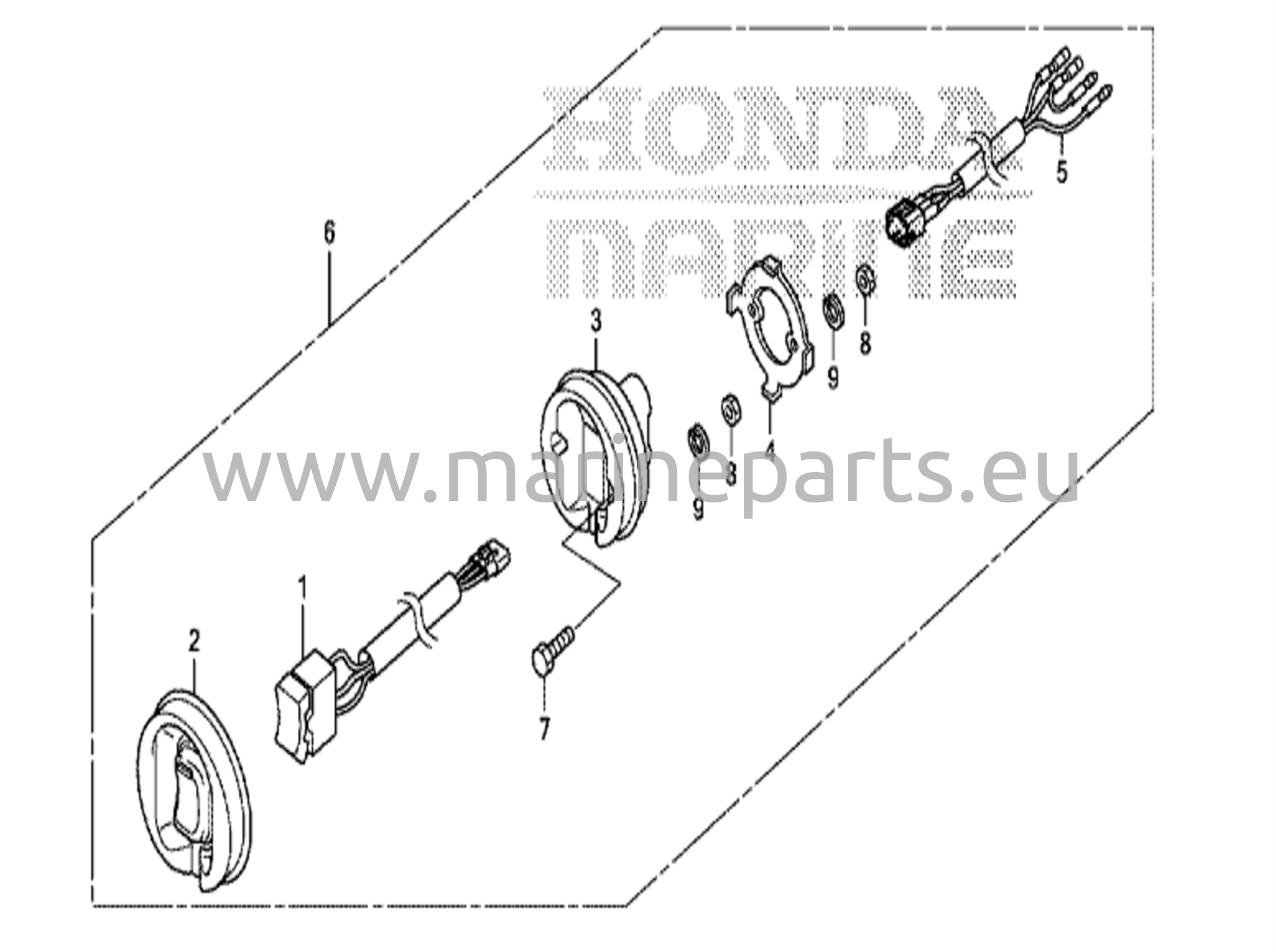 Perämoottorin ohjauskytkin