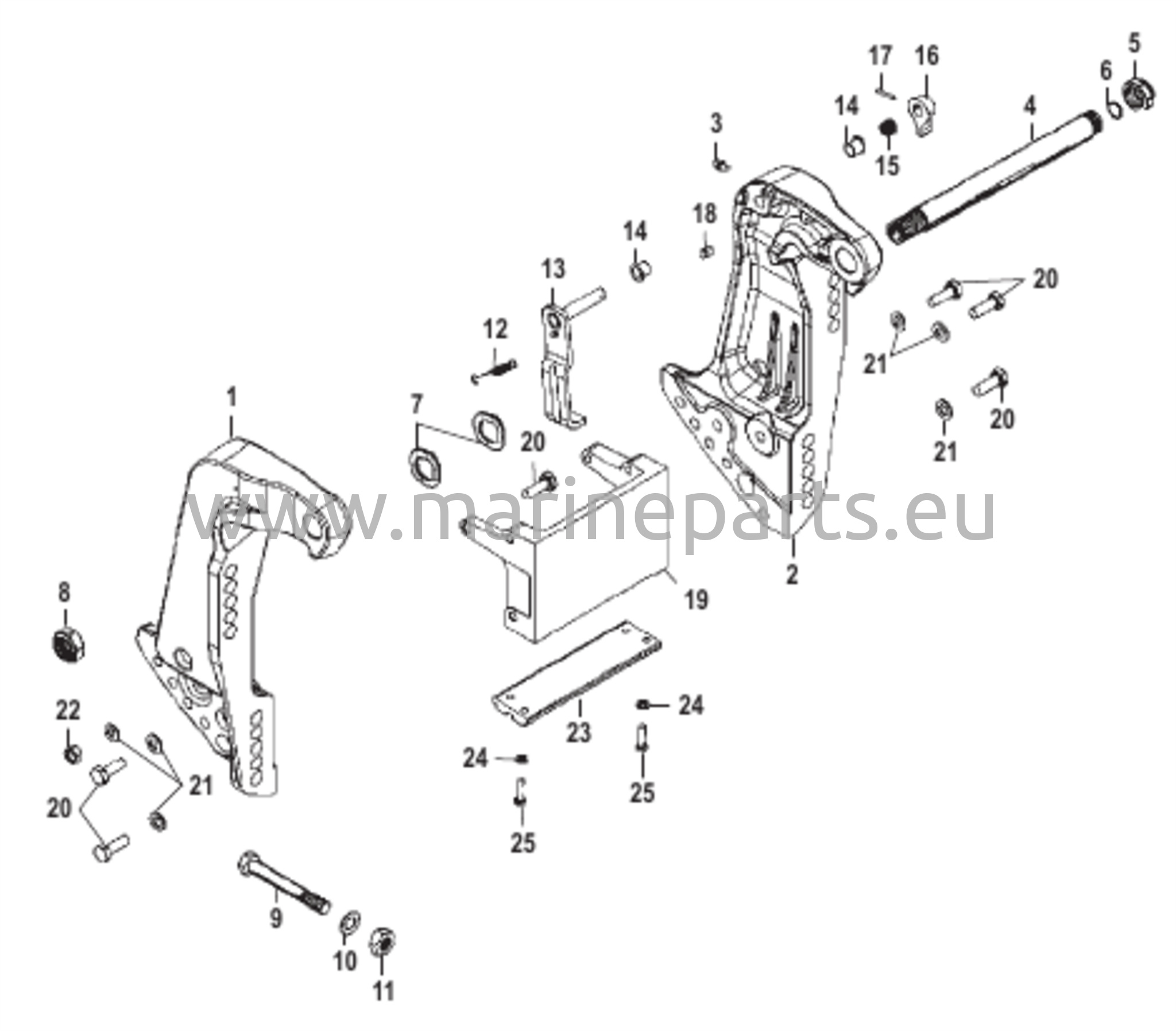 Peräpeilin kiinnike (S/N-USA-0G590000/BEL-9973100 ja uudemmat)