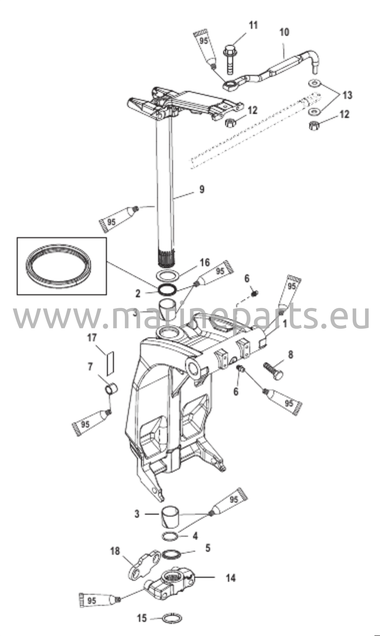 Pööratav kinnitus ja roolivarras