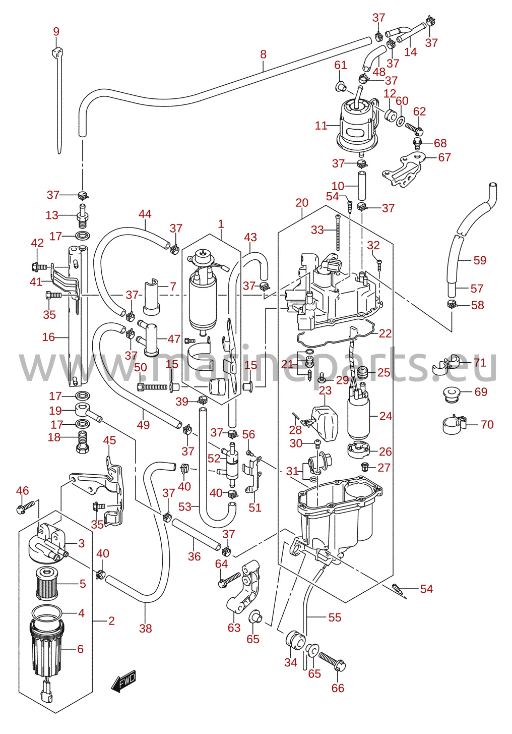 Fuel pump / fuel vapor separator
