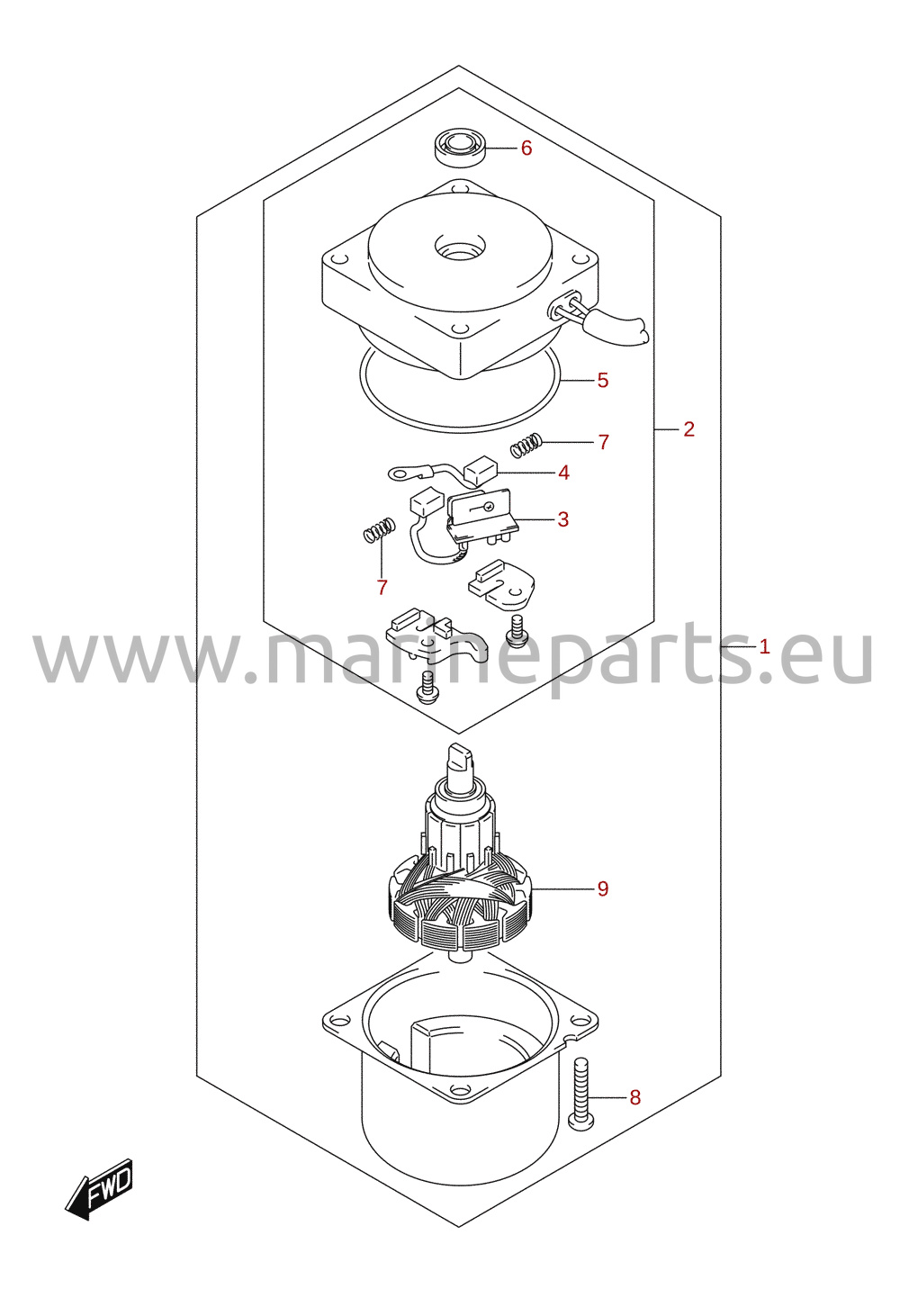 PTT-motor (DF15ATH, DF20AT, DF20ATH, DF9.9BT)