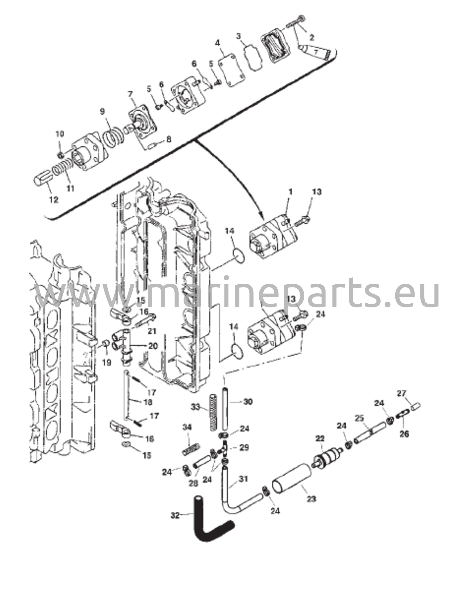 Polttoainepumppu (sarjanumero 0T408999 ja sitä alemmat)