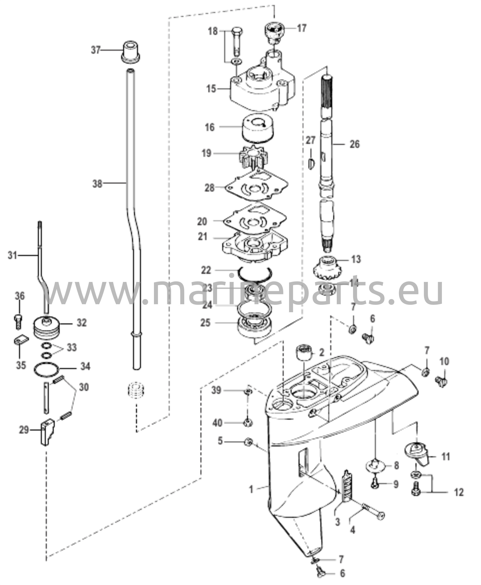 Vaihteiston kotelo vetoakseli - Command Thrust