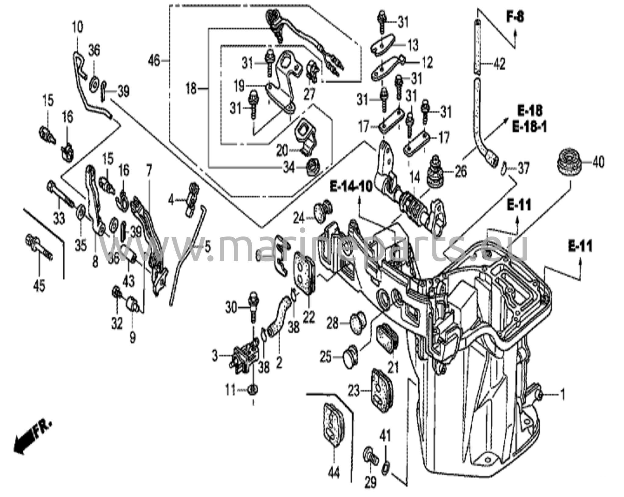 Oljehus/växelaxel (fjärrspecifikation)