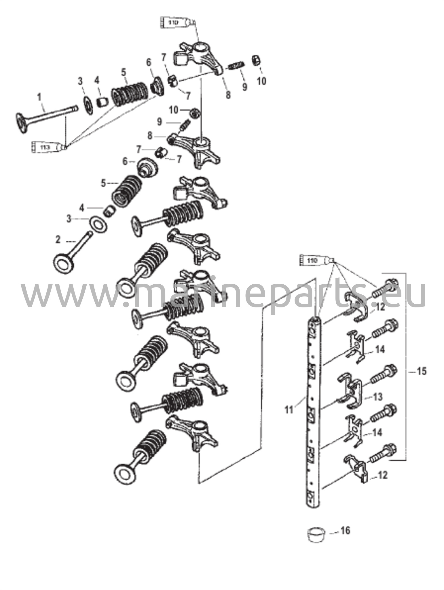 Imu- / pakoventtiilit
