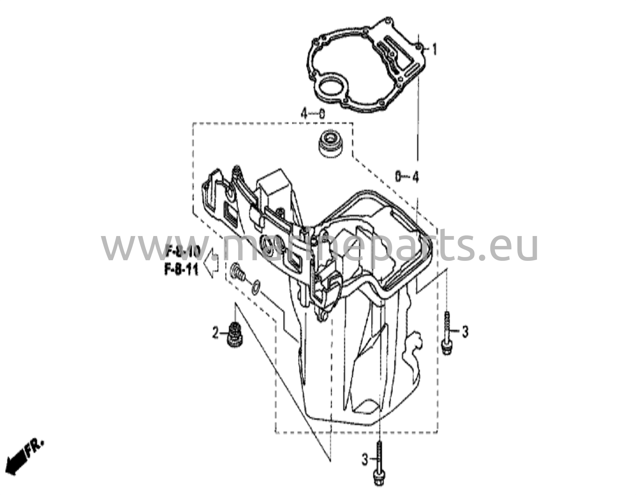 Packning för oljetråg