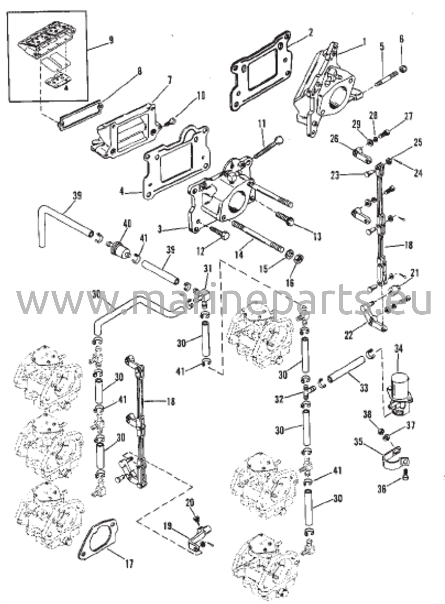 Carb Plate / Reed Block (Serial #D000750 and Above) 