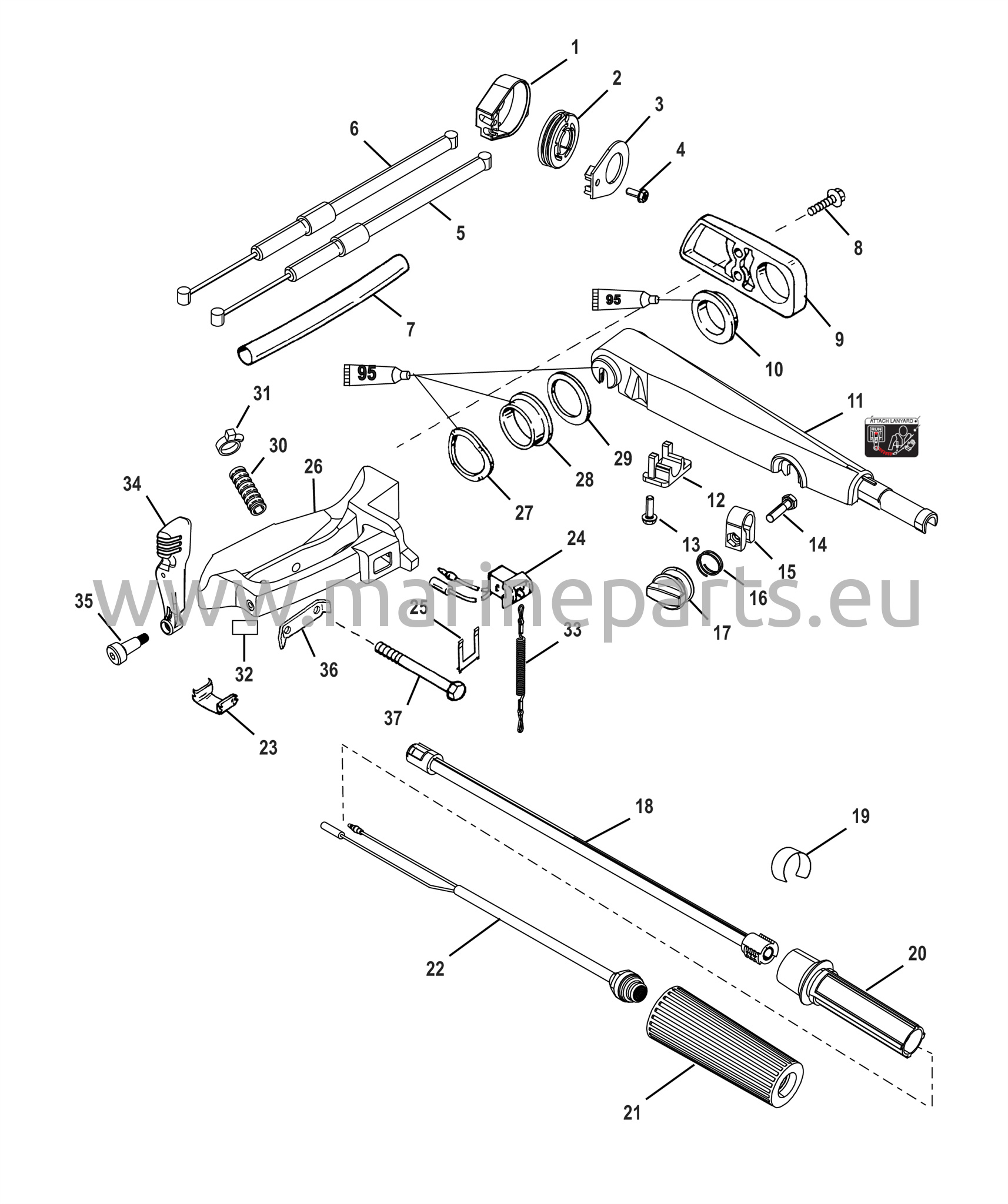 Ohjaustangon sarja (Jet 35/40)