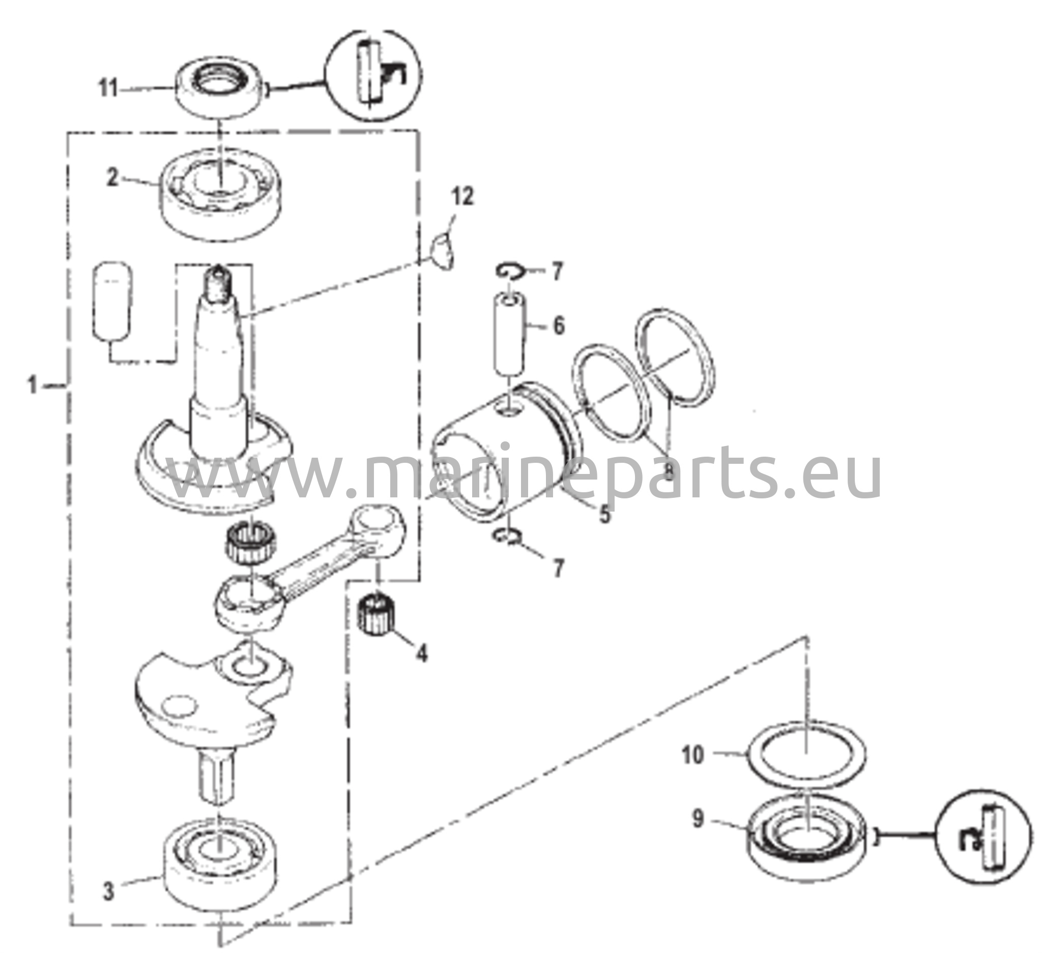 Kampiakseli ja mäntä