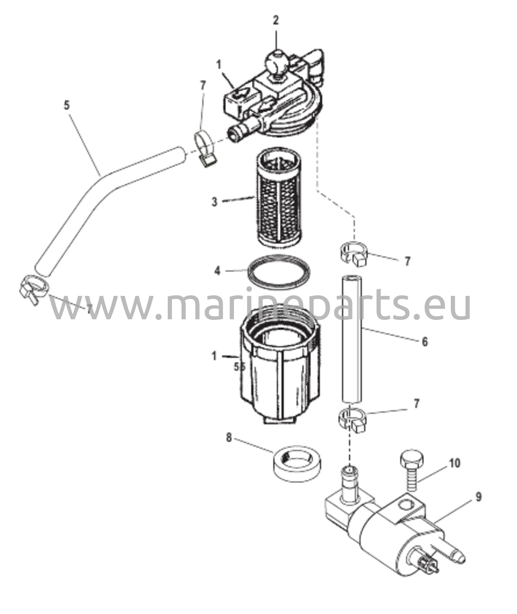 Polttoainesuodattimen kokoonpano