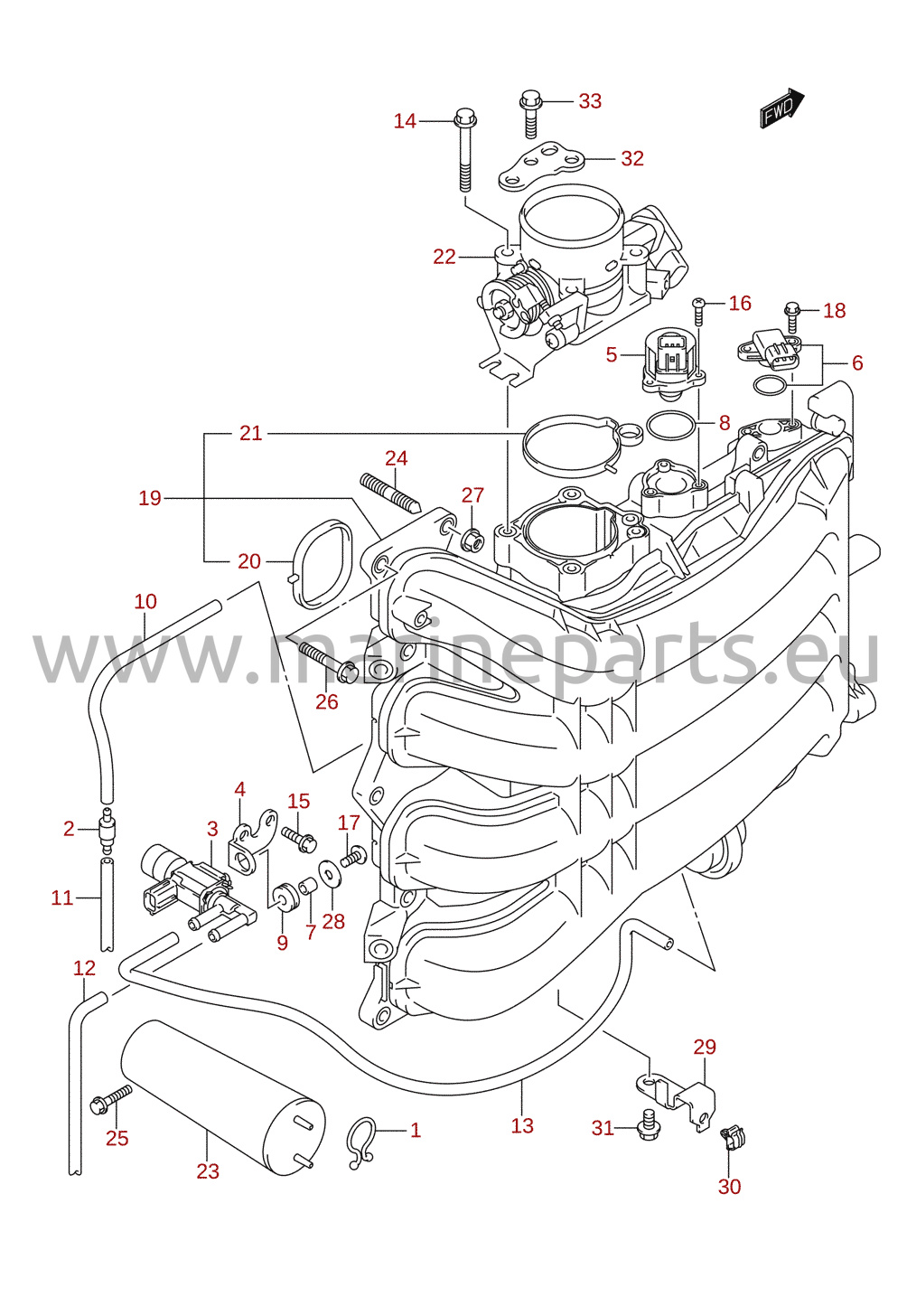Intake manifold / throttle body